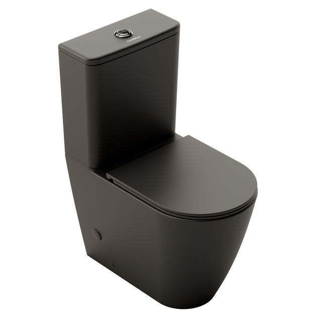 Panza Wc Inodoro Completo Compacto Adosado a Pared | Rimless y  Antibacterias | Salida Dual y Asiento Caída Amortiguada