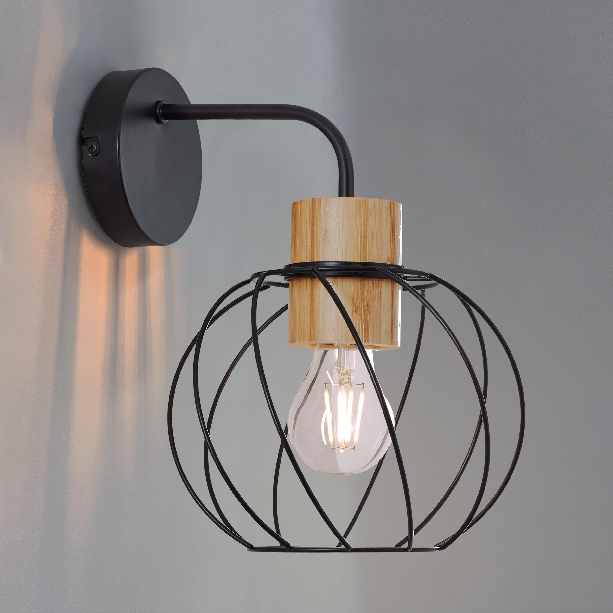 Aplique mallow inspire e27 bambú