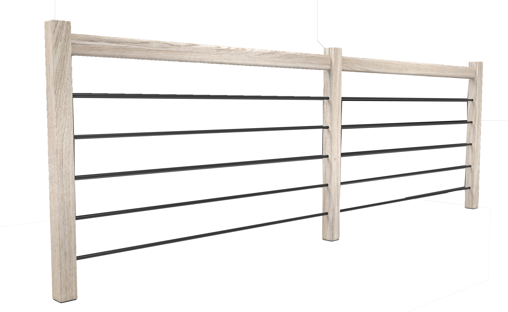 Balaustrada de madera maciza trendy de color roble de 100x316cm de la marca SOGEM