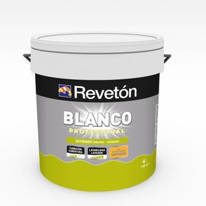 Pintura interior satinado REVETON BLANCO PRO 4L 1010-b50g turquesa muy  luminoso | Leroy Merlin