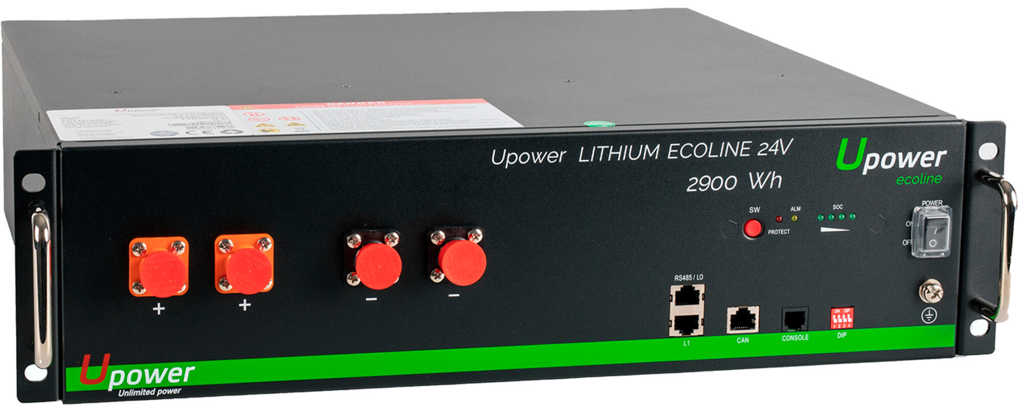 Batería solar de litio u-power 24v 120ah 2.9 kw