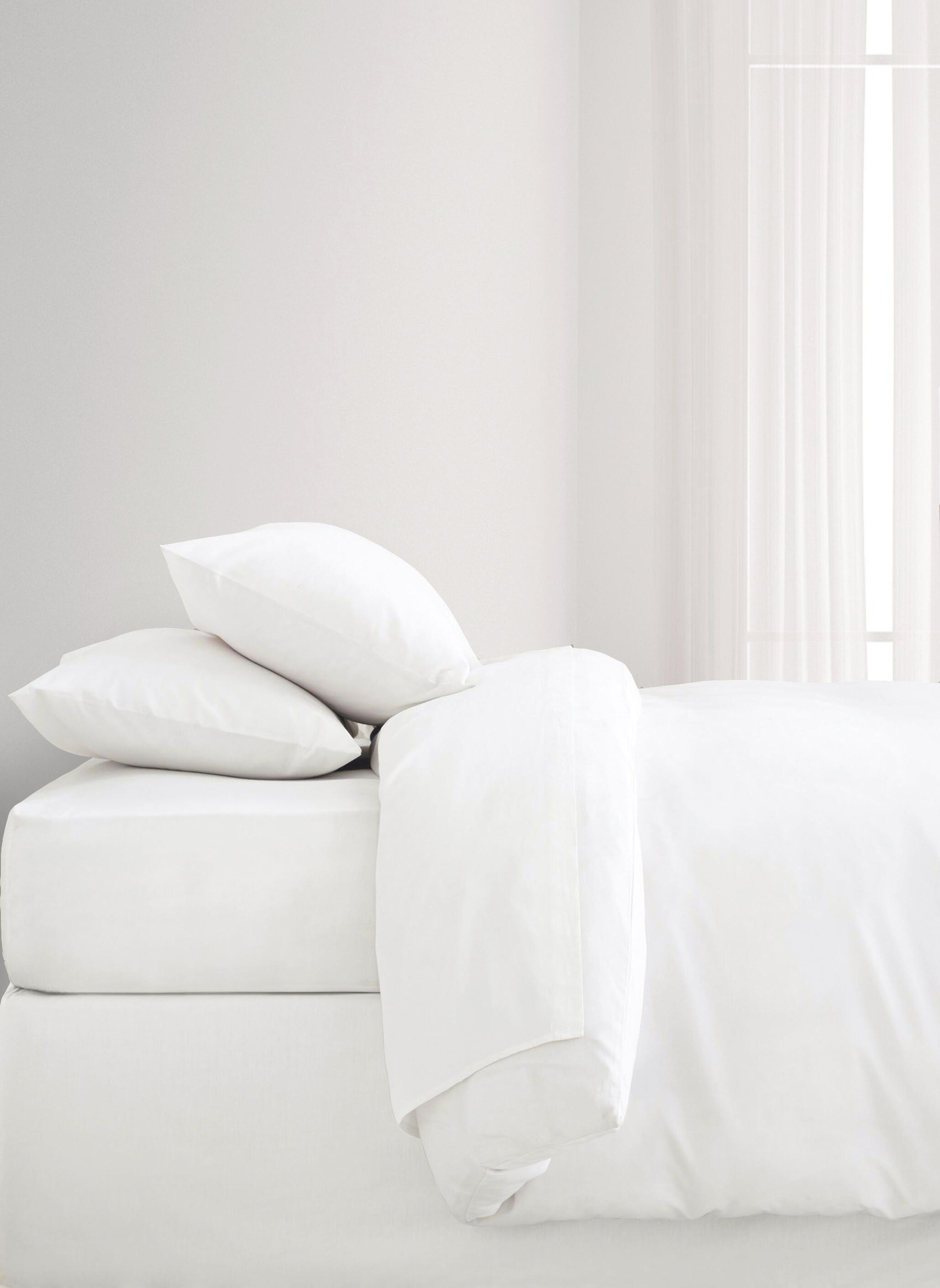 Funda nórdica INSPIRE lisa egipcio hilos blanco para cama de 90 cm | Leroy Merlin