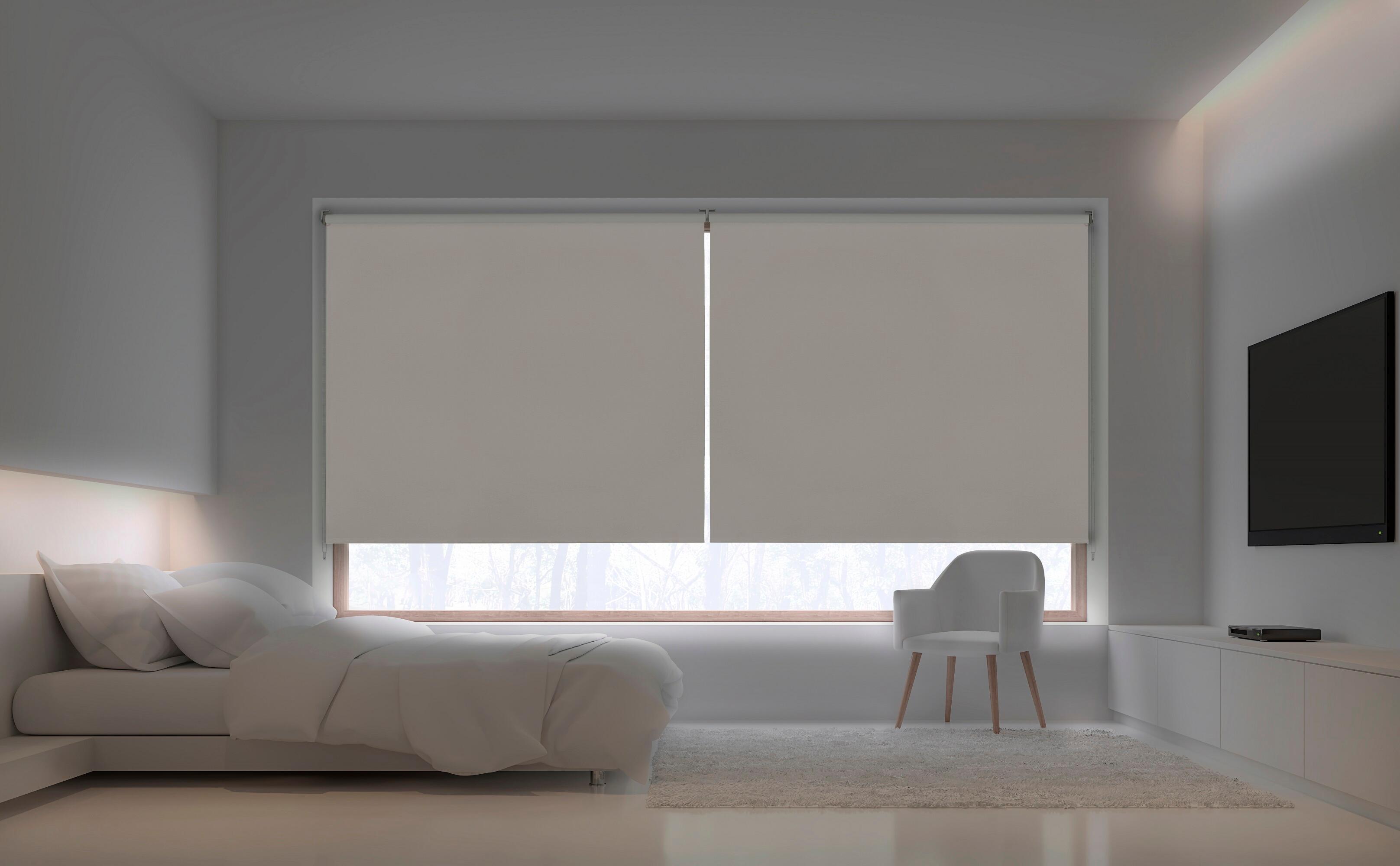 Estor enrollable opaco black out solpor beige de 105x250cm