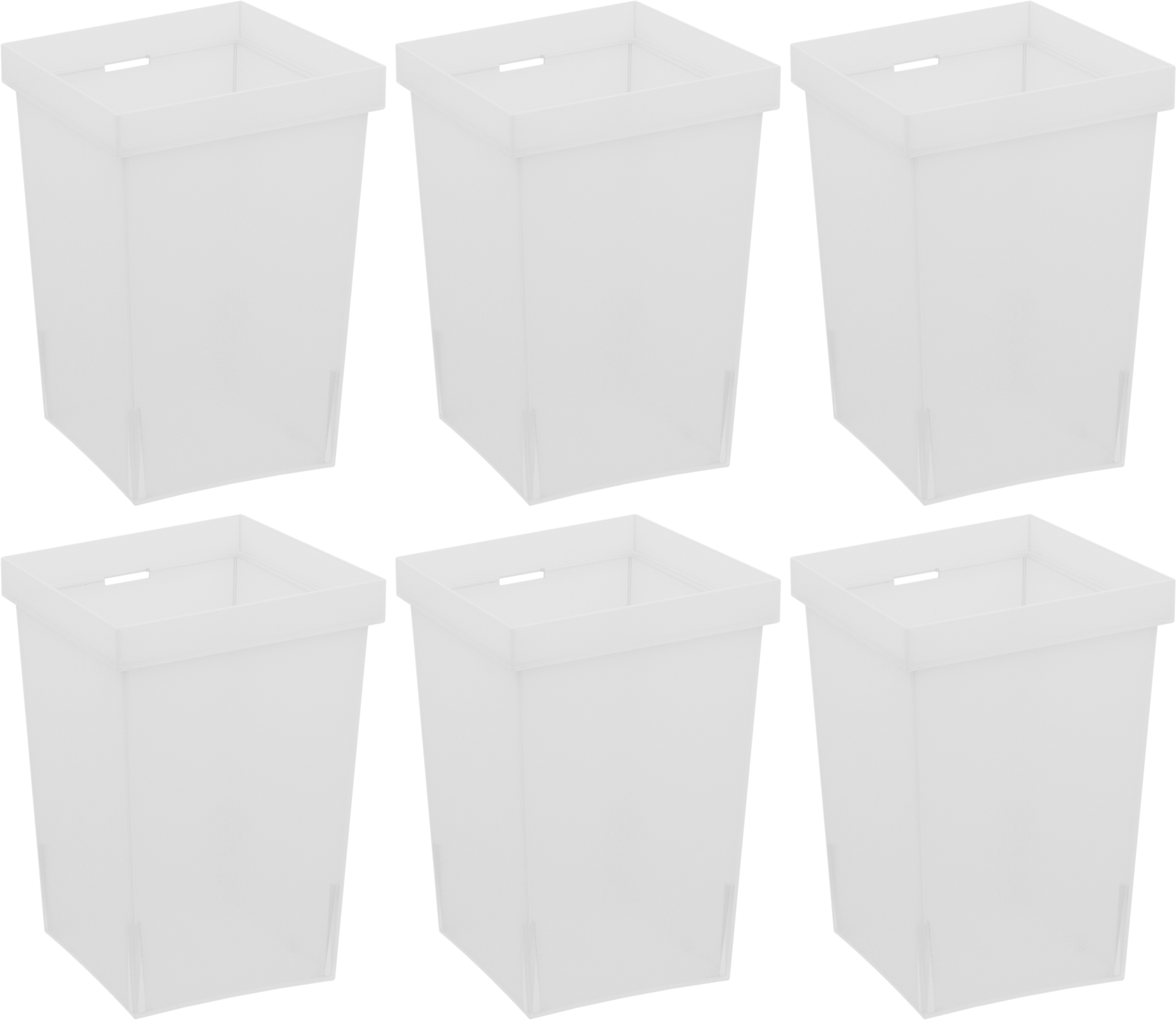 Set 6 porta utensilios para estante cocina delinia id blanco 10x14,7x10 cm