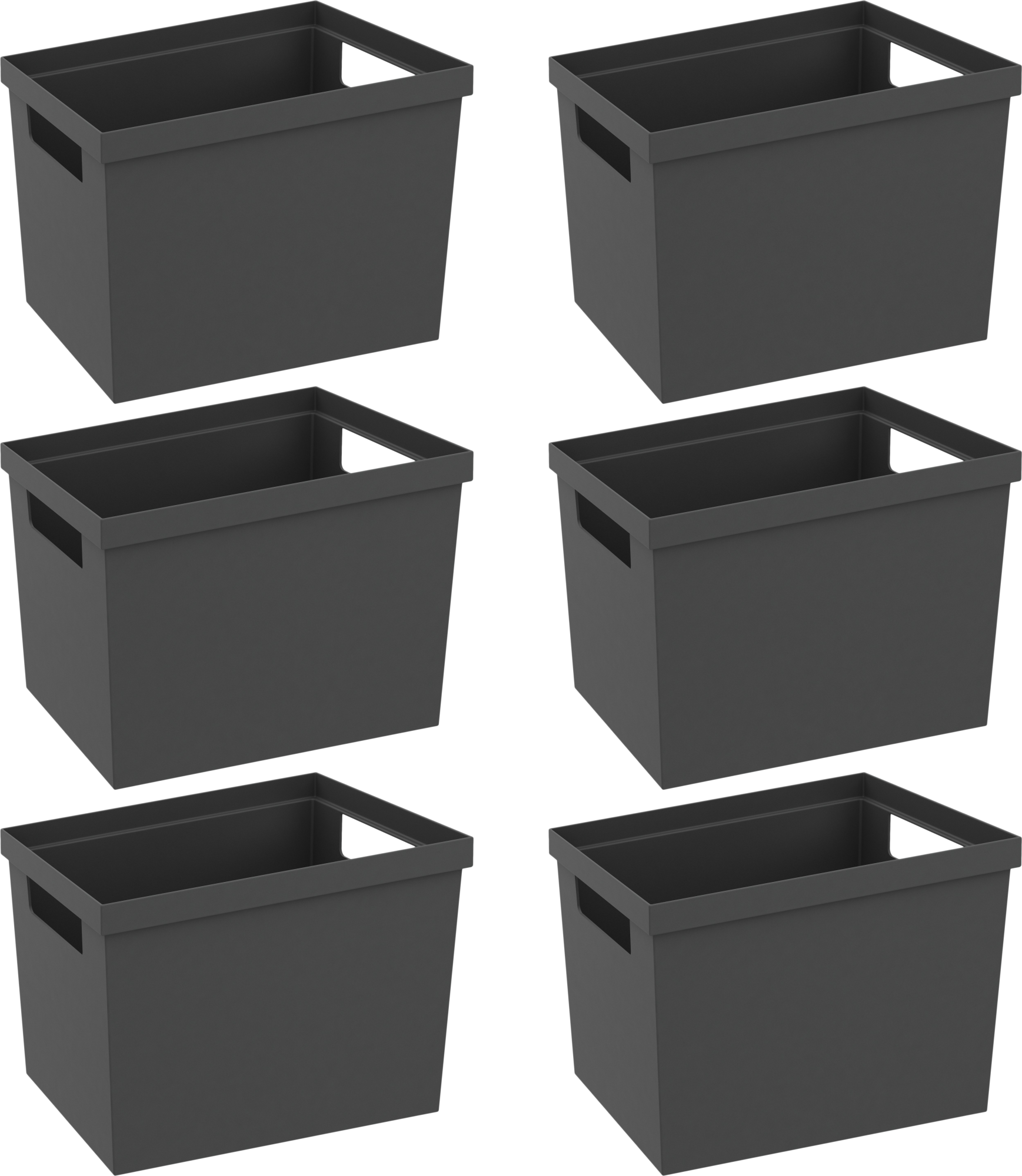 Set de 6 porta utensilios para estante de cocina delinia id gris 15x14,7x20 cm