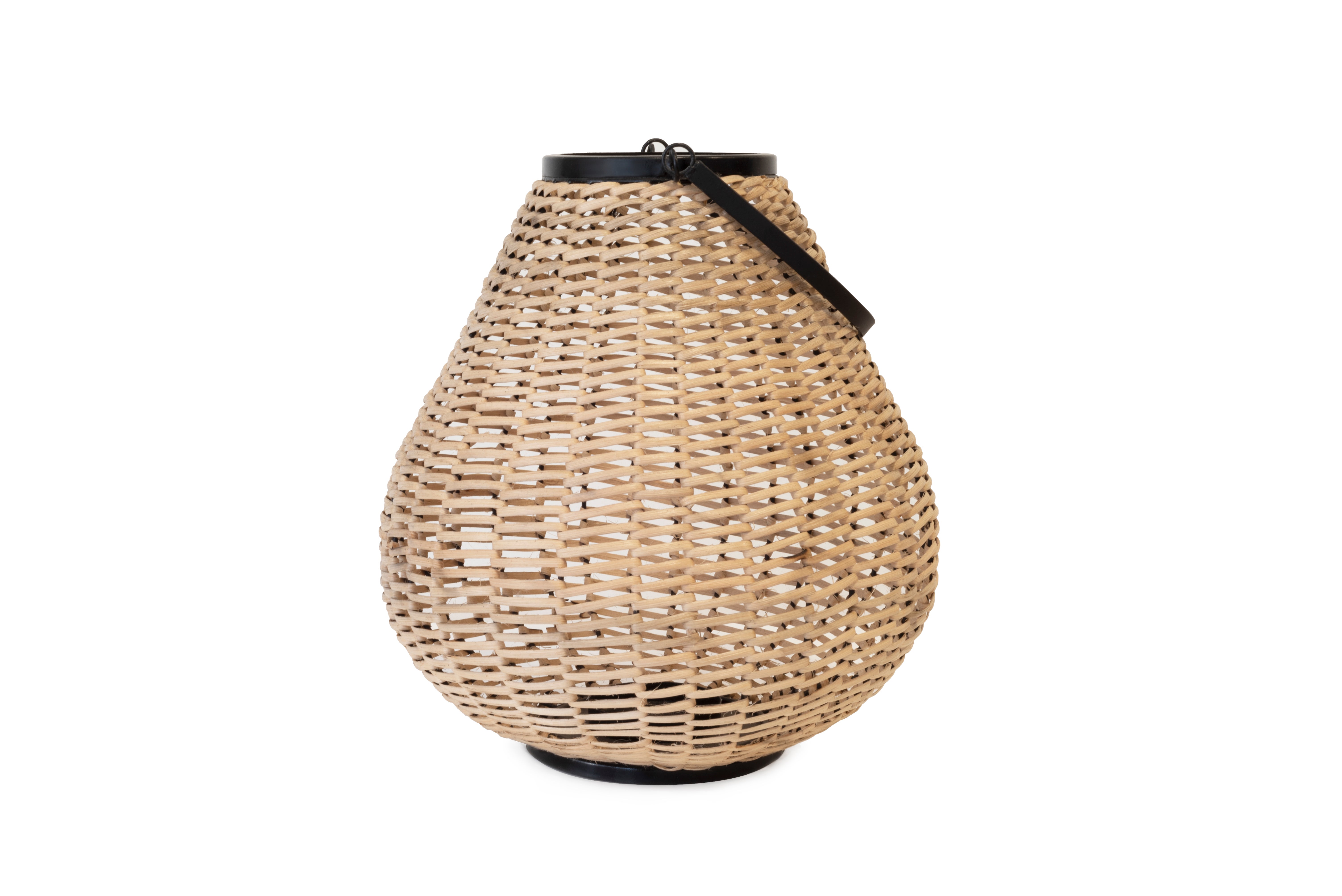 Farol con soporte para vela corvo bambú 33x33cm