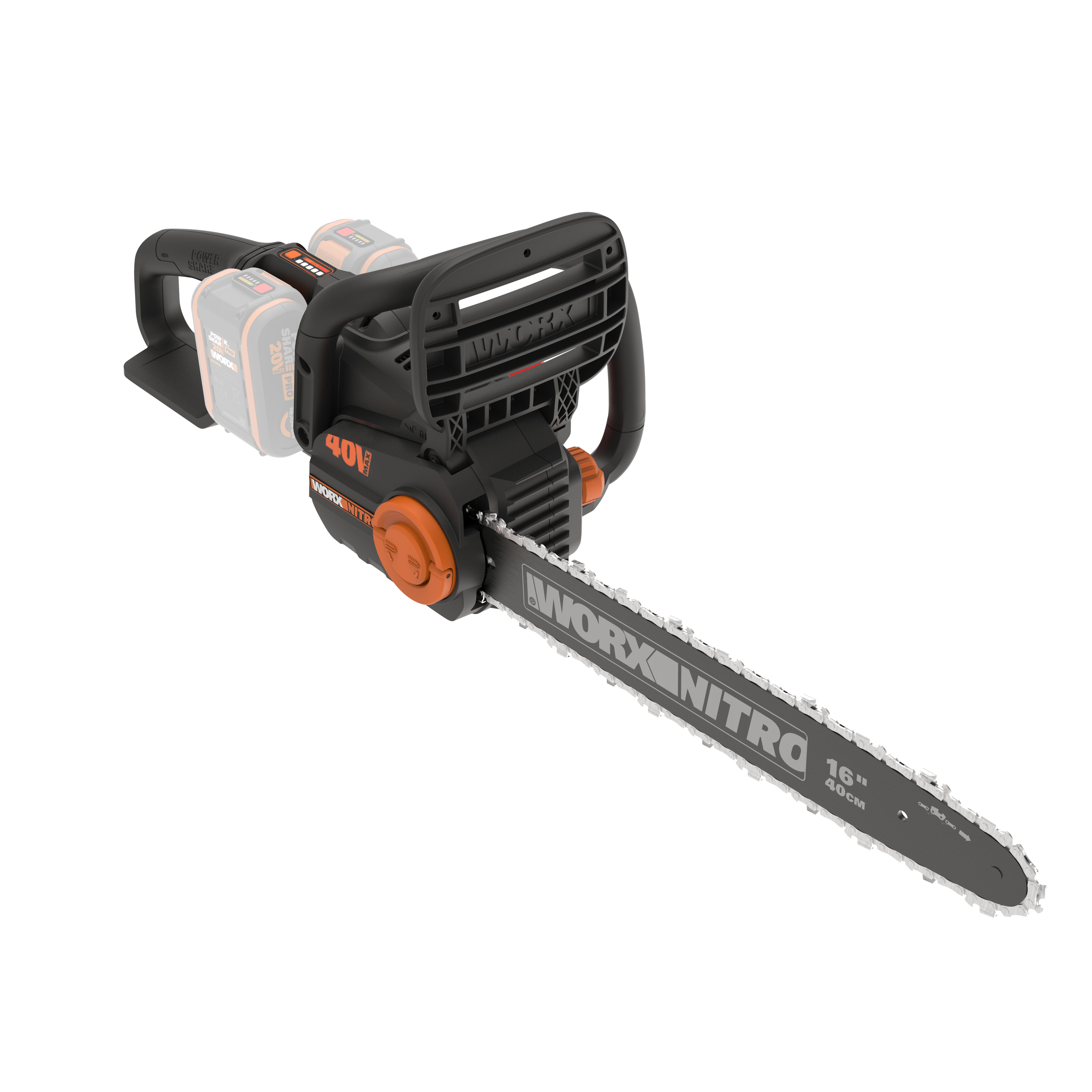 Motosierra a batería worx nitro 40v 4ah 40 cm longitud espada de la marca Worx