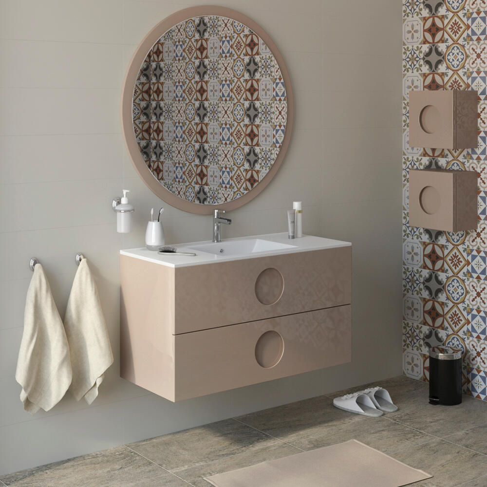 Mueble de baño con lavabo sphere moka 100x45 cm