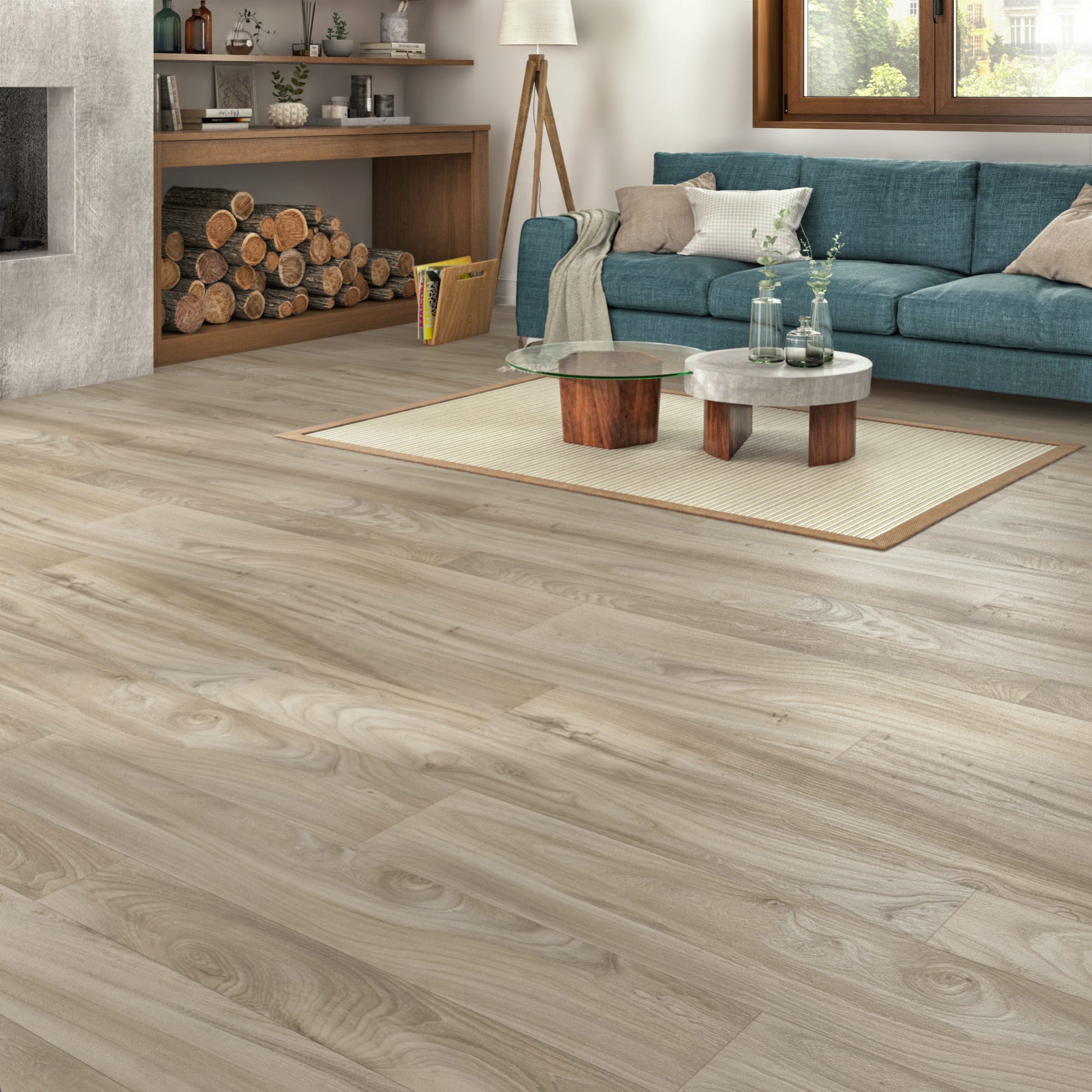 Suelo vinílico rollo GERFLOR Lux loftex 3x2 m madera natural | Leroy Merlin