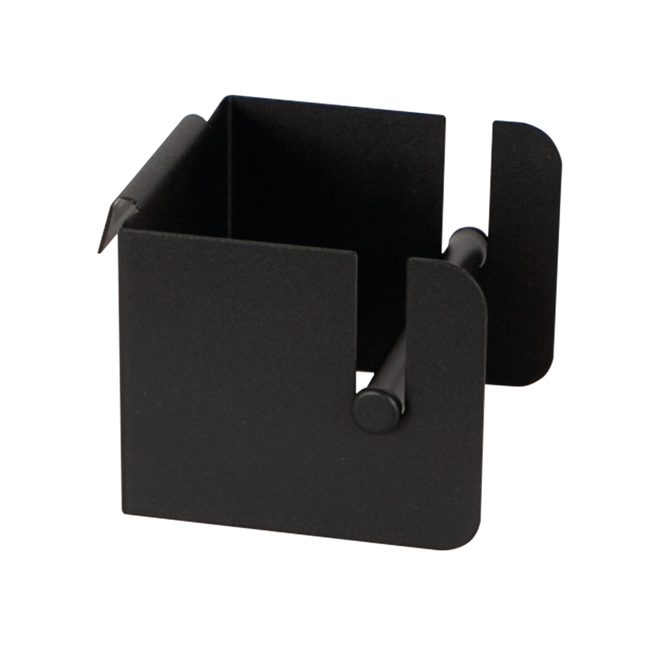 Portarrollo wc tokio-osaka negro aspecto texturizado 11x7.5 cm