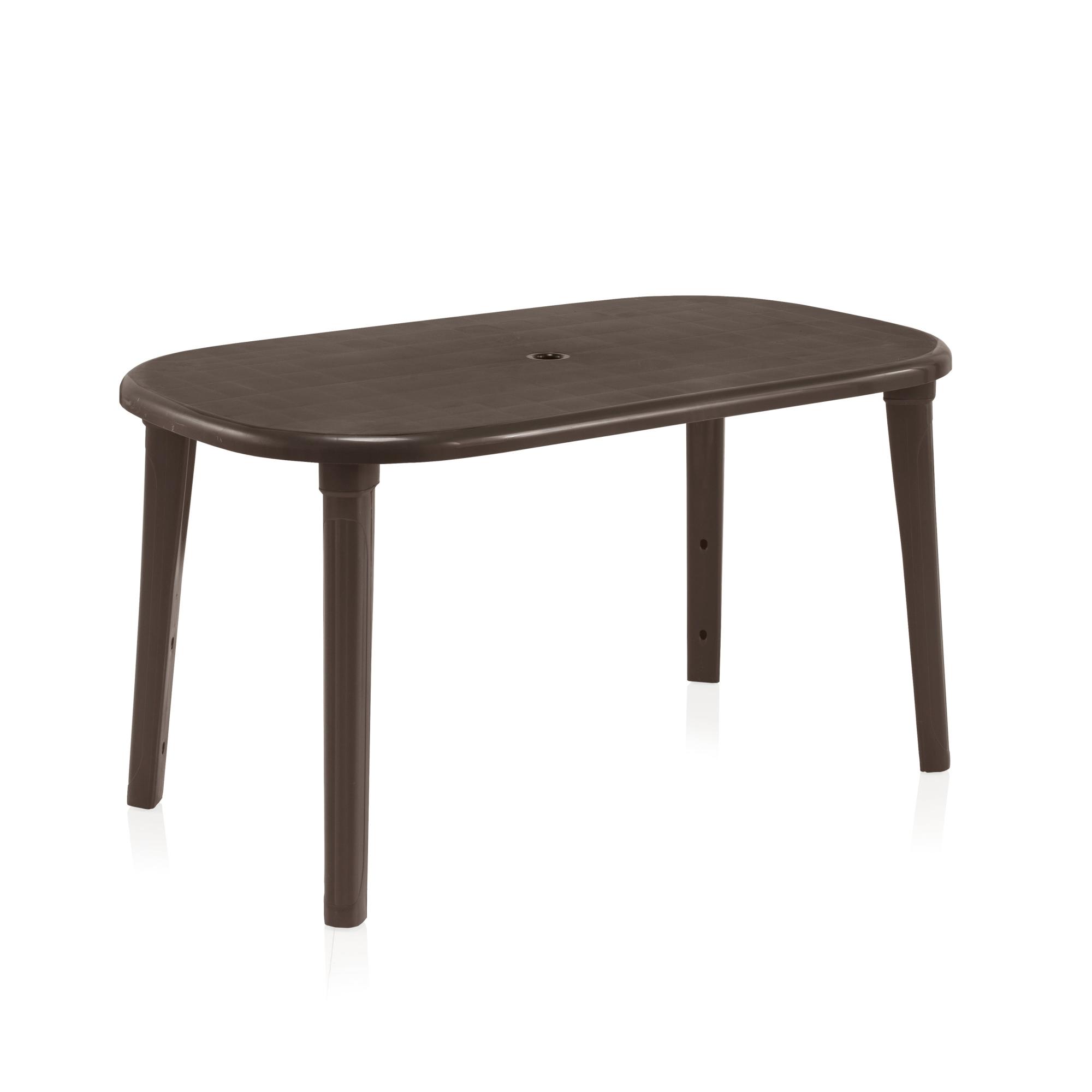 Mesa de jardín de polipropileno cancun marrón de 83x140x80 cm de la marca SHAF