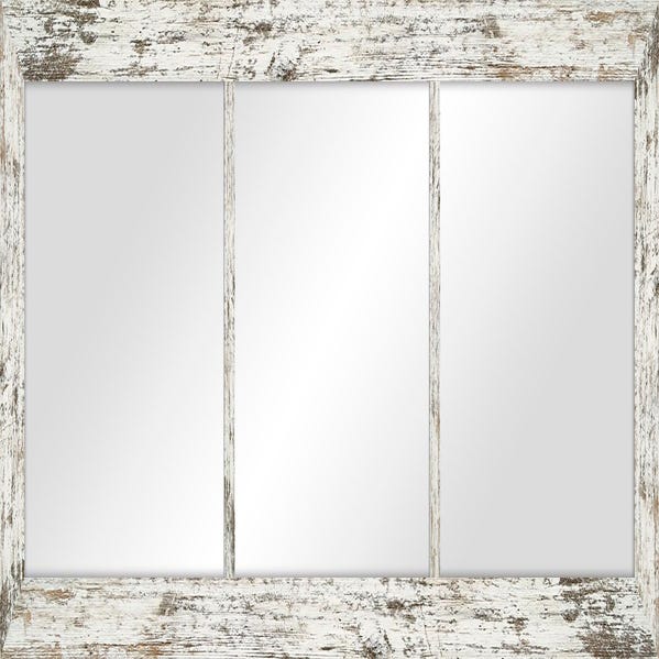 Espejo enmarcado rectangular Kai blanco 130 x 50 cm