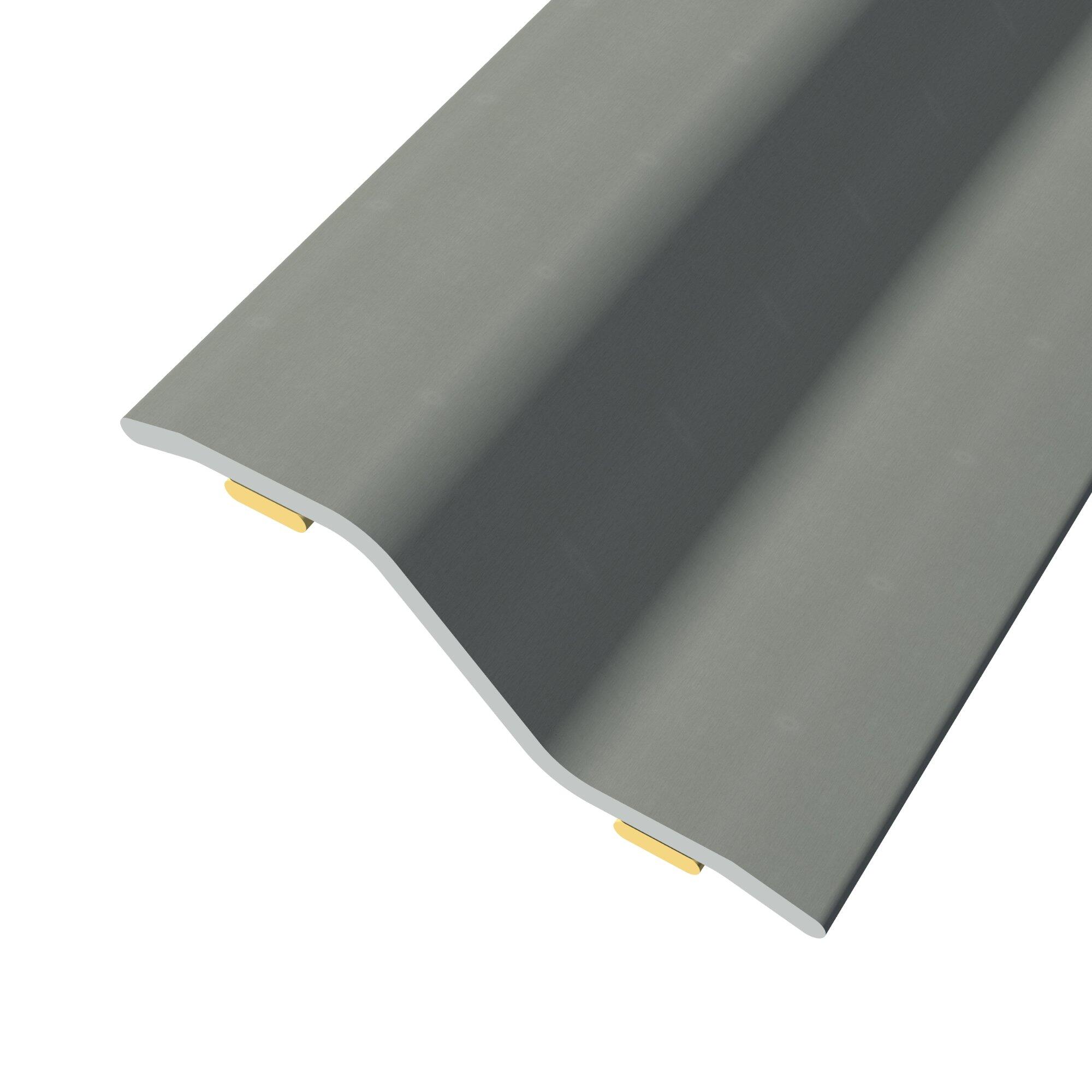 Perfil de acabado de aluminio gris / plata 93 cm cer510