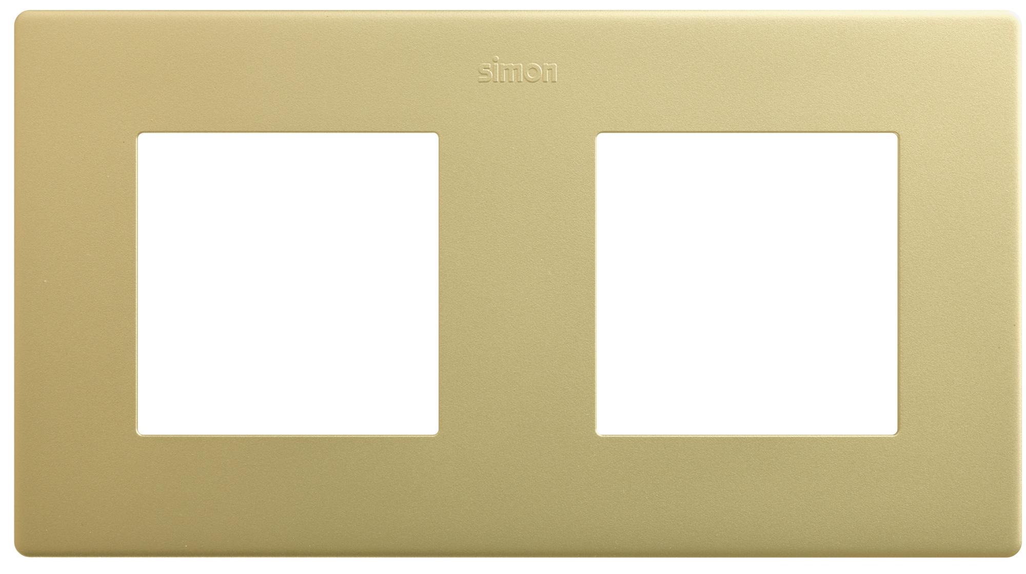 Marco doble simon 270 color bronce