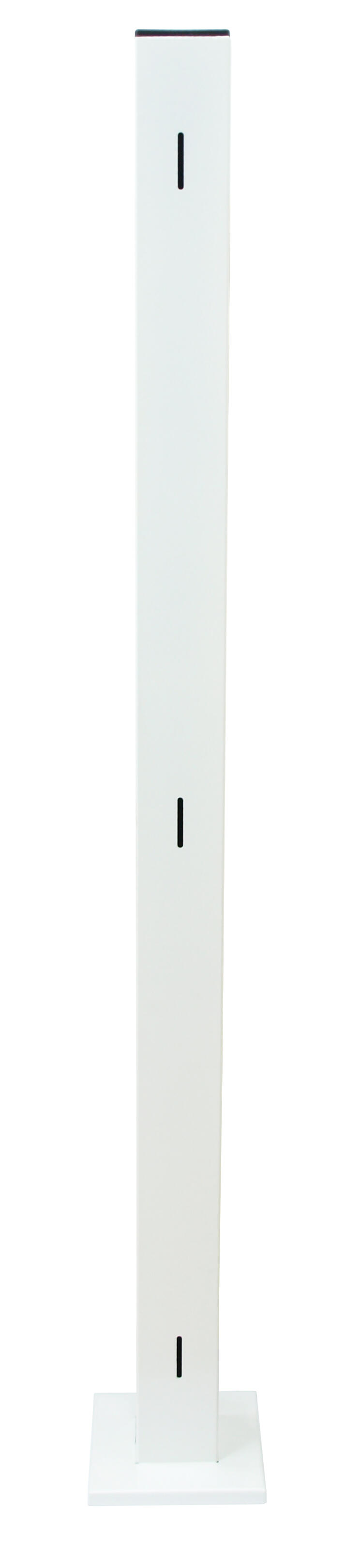 Poste de alineación acero galvanizado blanco 50x13 cm