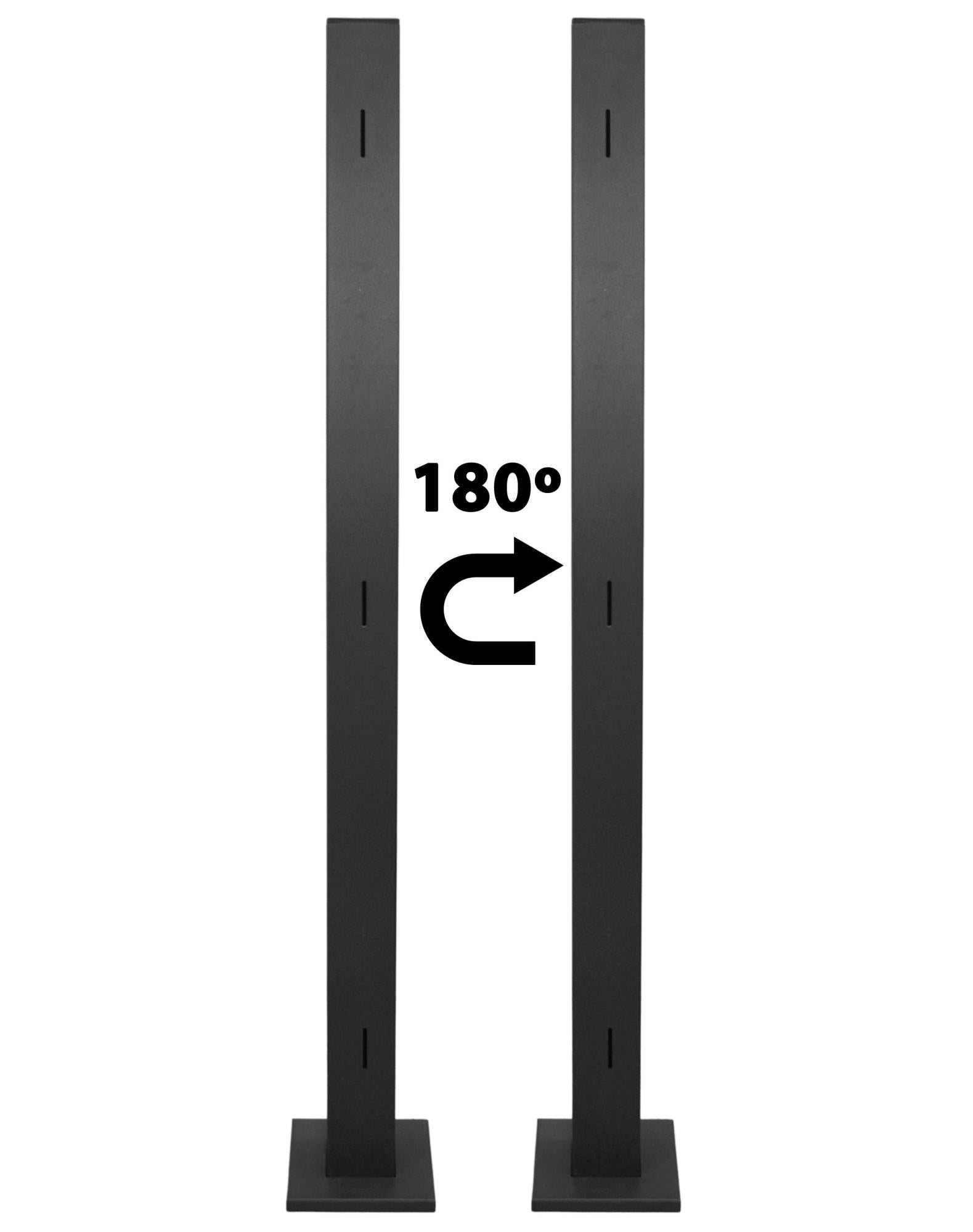 Poste de alineación acero galvanizado negro 100x13 cm de la marca Sin marca Poste de alineación acero galvanizado negro 100x13 cm de la marca Sin marca