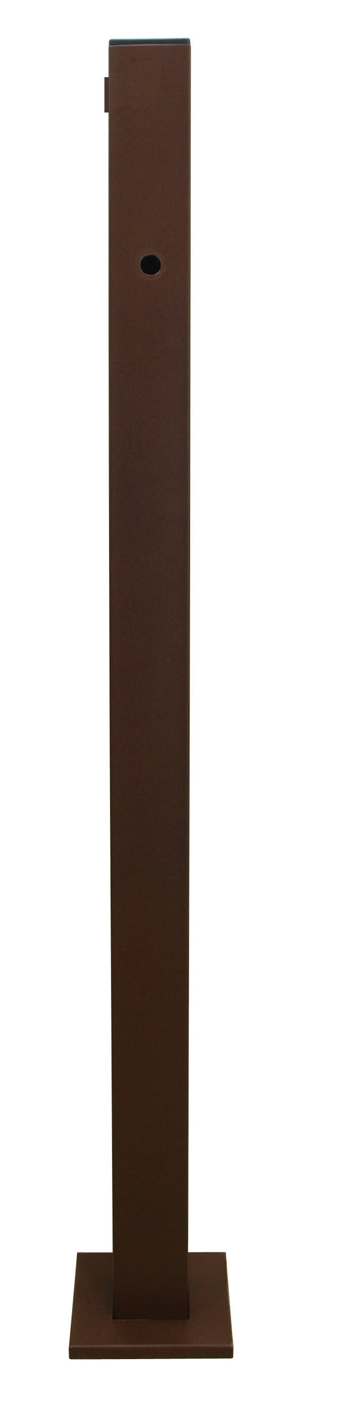 Puerta de valla acero galvanizado cuadros marrón 90x100 cm