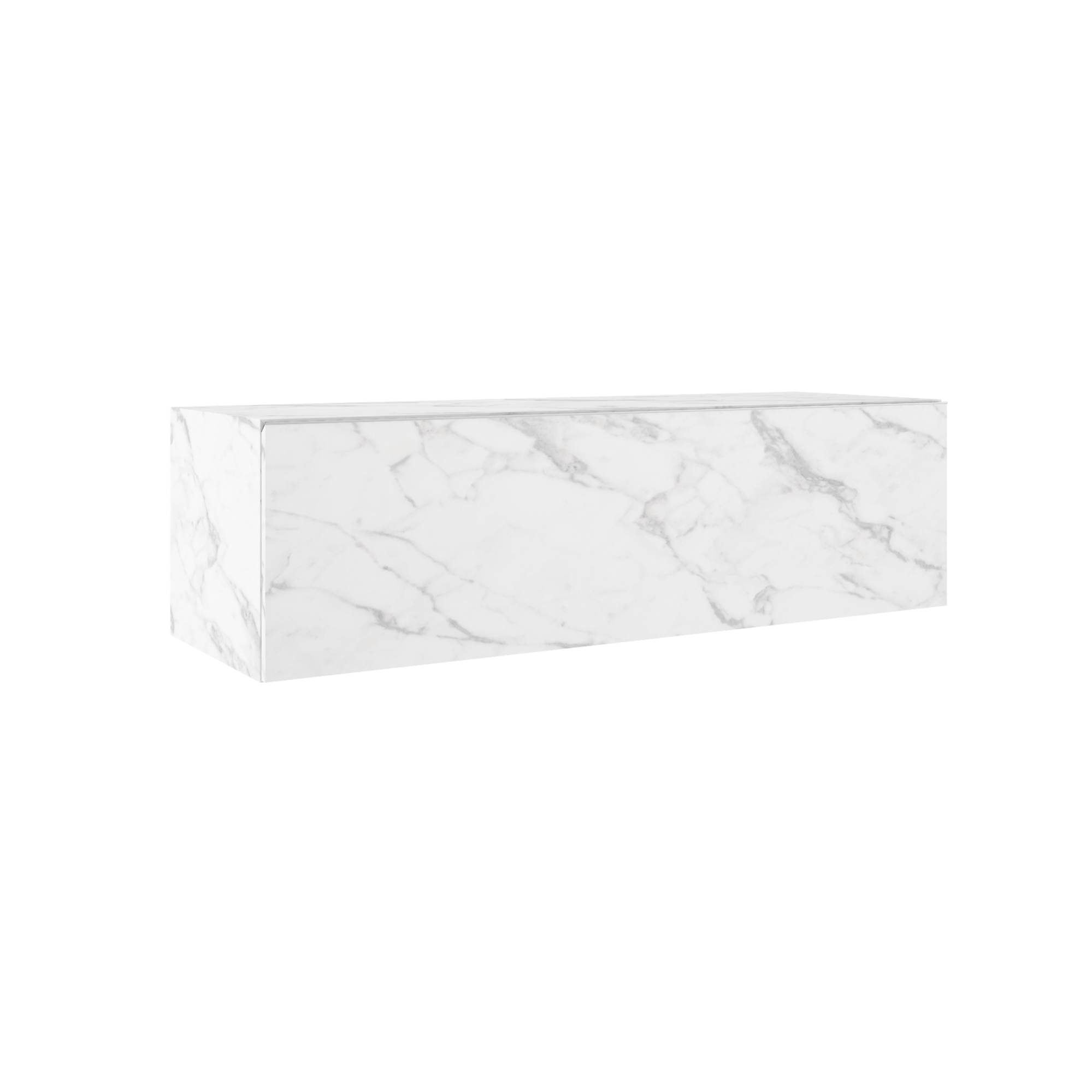 Mueble bajo de baño texture blanco 120x35x44 cm de la marca Sin marca