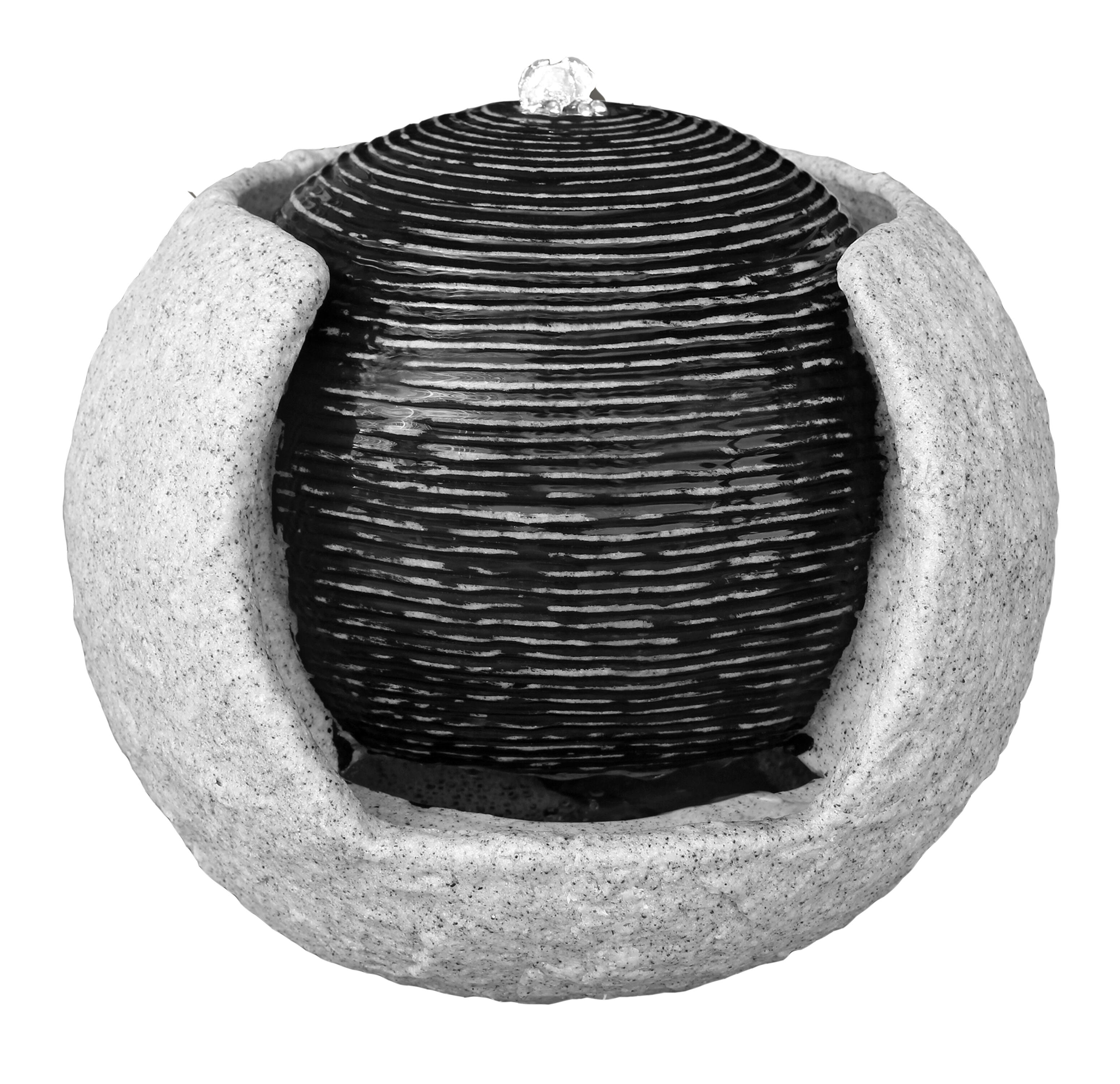 Fuente bola decorativa para exterior de polystone 30x35 cm