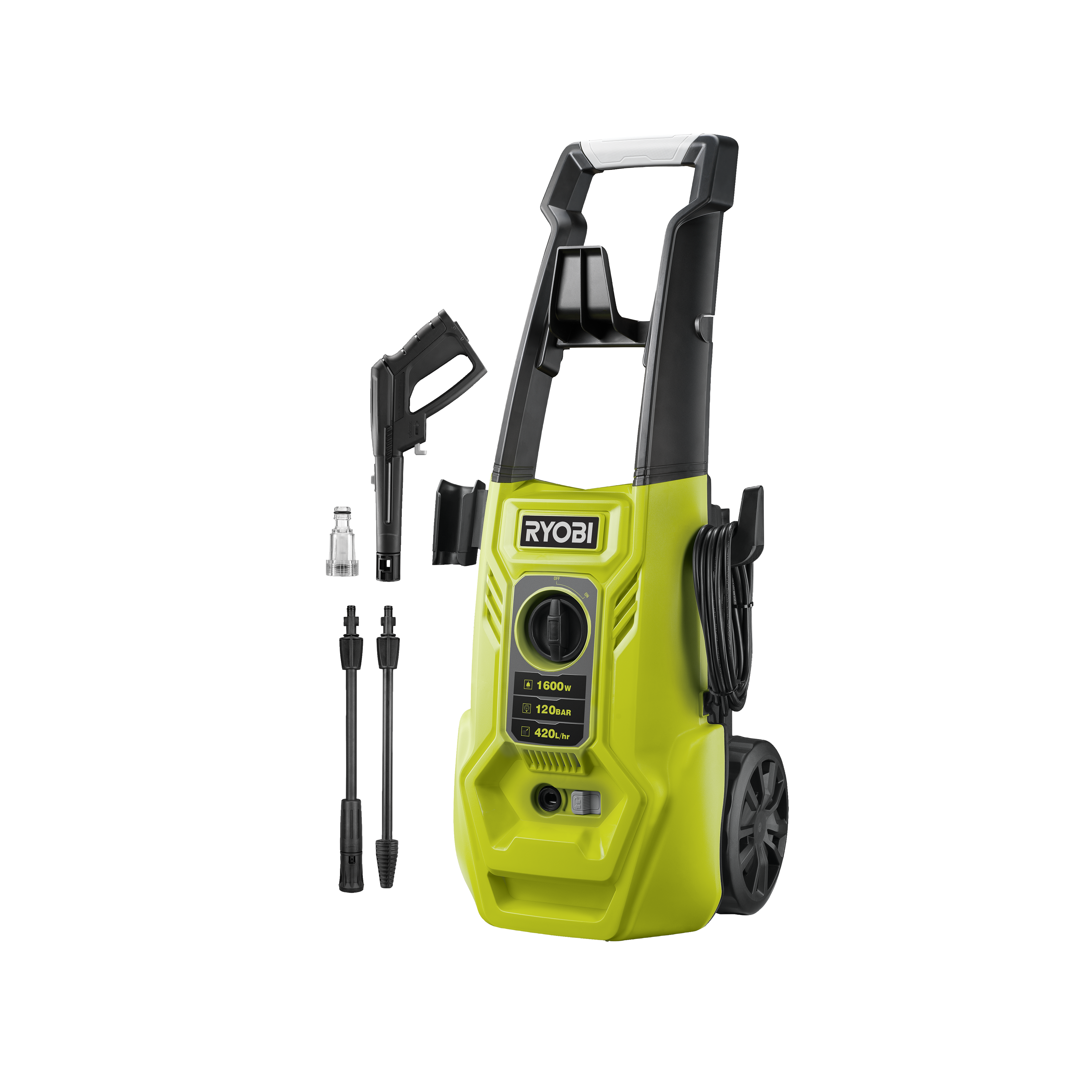 Hidrolimpiadora eléctrica ryobi ry120pwa 1600w 120 bares de presión de la marca Ryobi