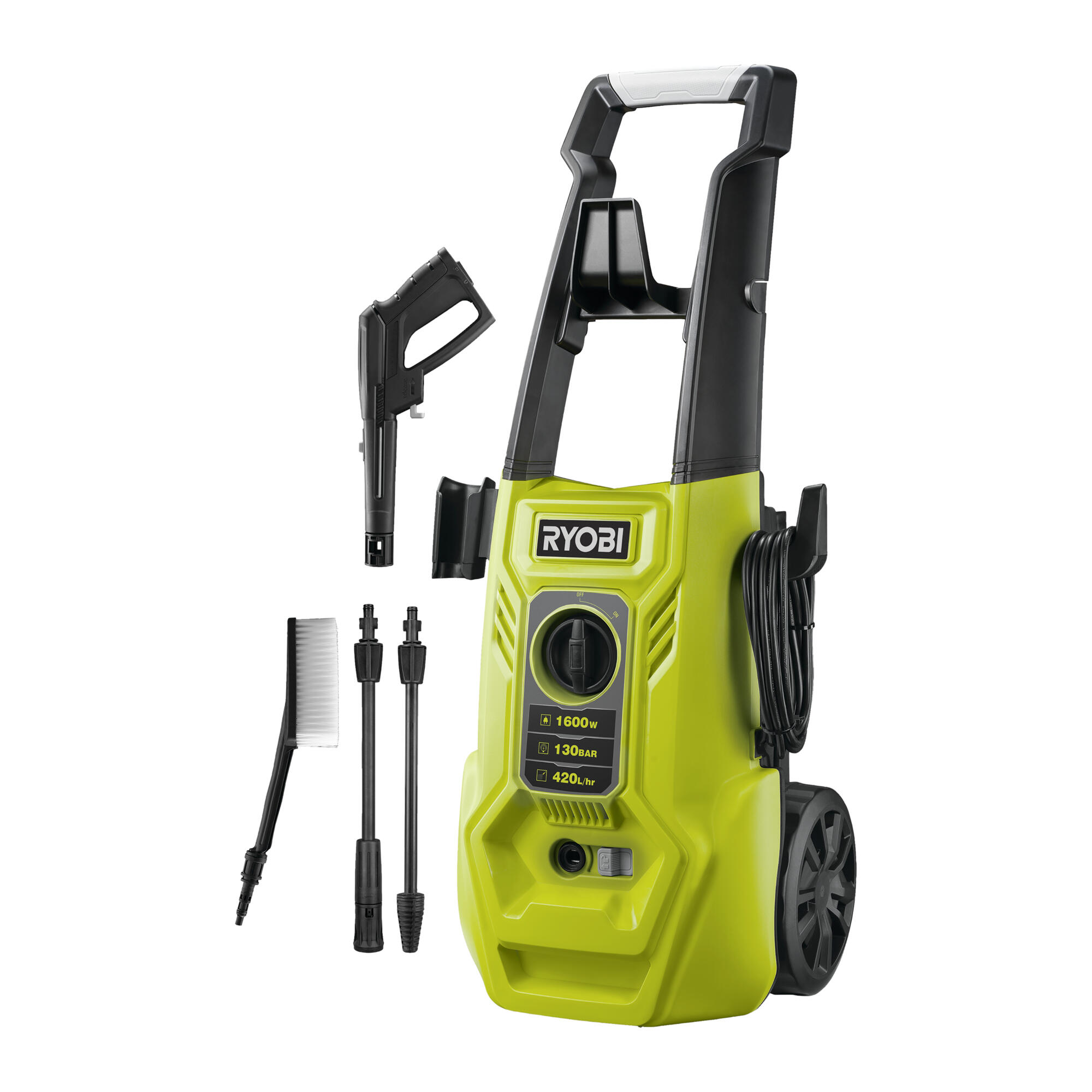 Hidrolimpiadora eléctrica ryobi ry130pwa 1600w 130 bares de presión de la marca Ryobi