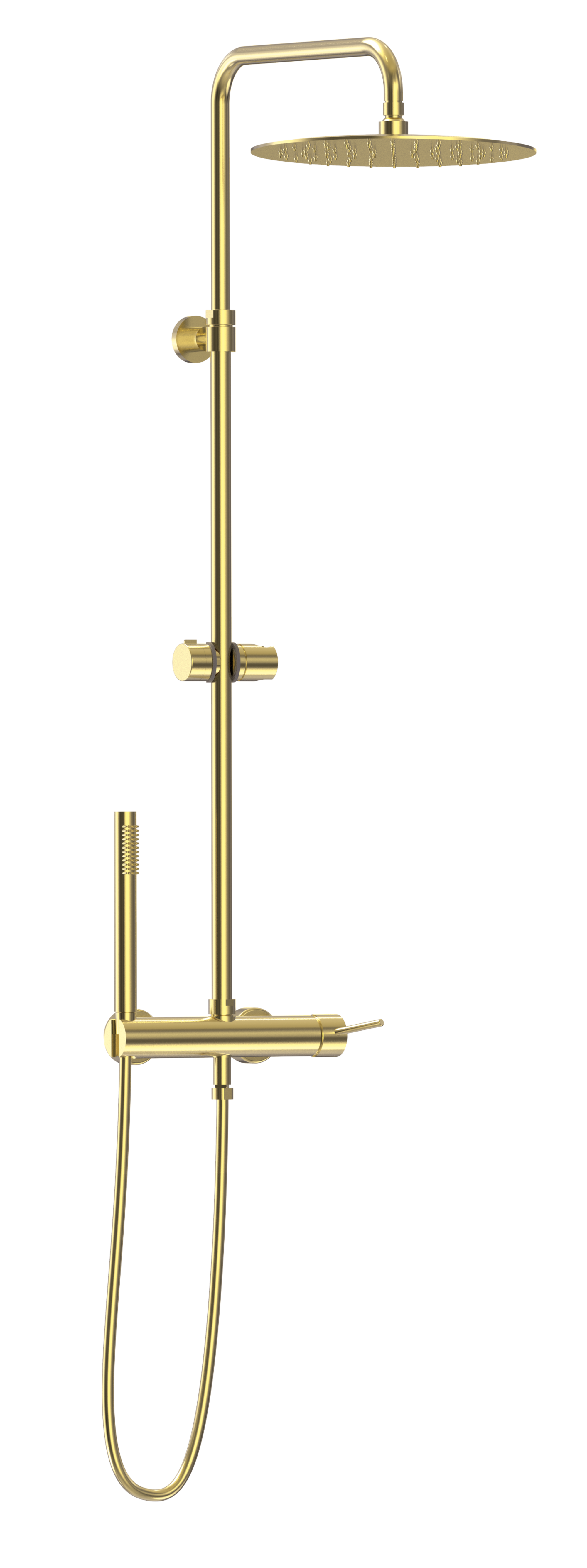 MICE - Columna de ducha con monomando integrado de acero inoxidable -  rociador extraplano - Griferia baño dorado color Oro Cepillado : :  Bricolaje y herramientas