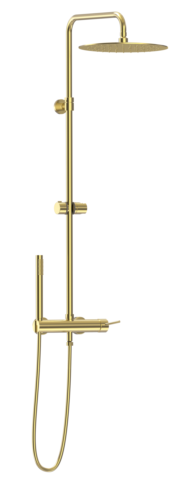 Columna de ducha monomando essebagno envol oro cepillado de la marca ESSEBAGNO