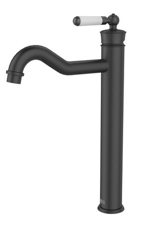 Columna de ducha Monomando Rociador alto cuadrado H.81-119 cm Negro