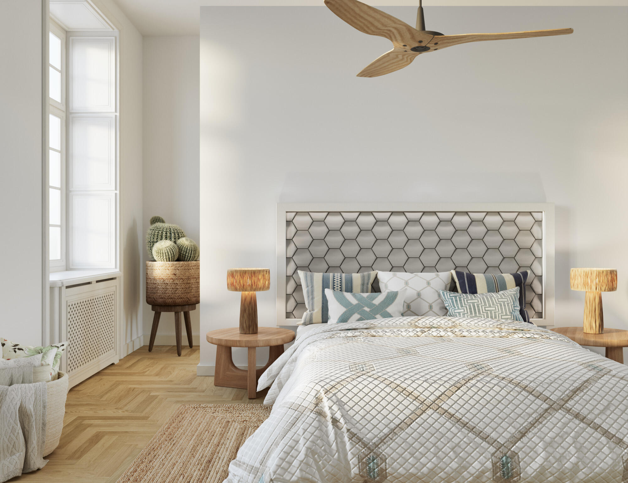 Cabecero de cama oslo con led lacado gris de 194x88x6.5cm (anchoxaltoxfondo) de la marca OKIUN