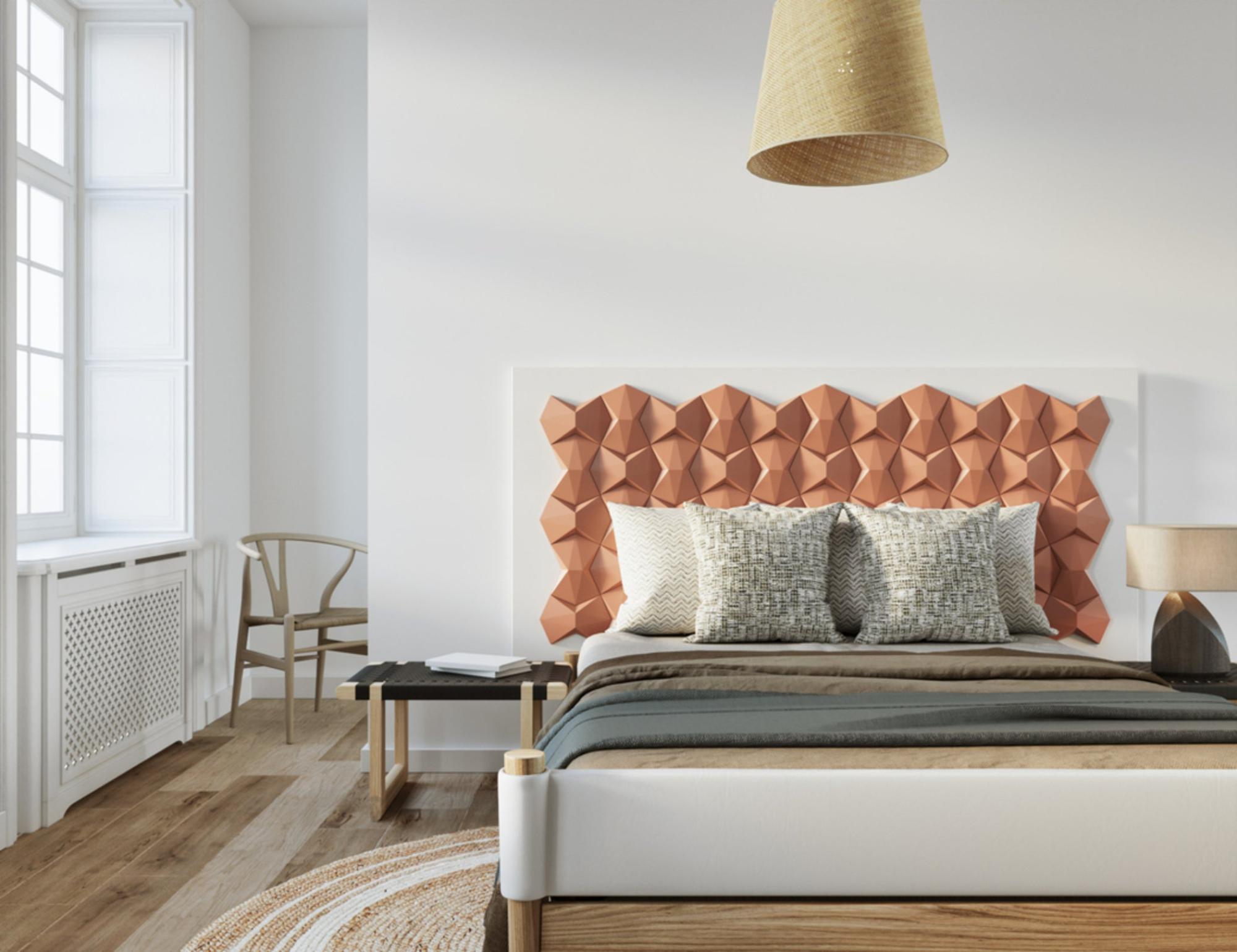 Cabecero de cama miami lacado lila de 143x90xcm (anchoxaltoxfondo) de la marca OKIUN