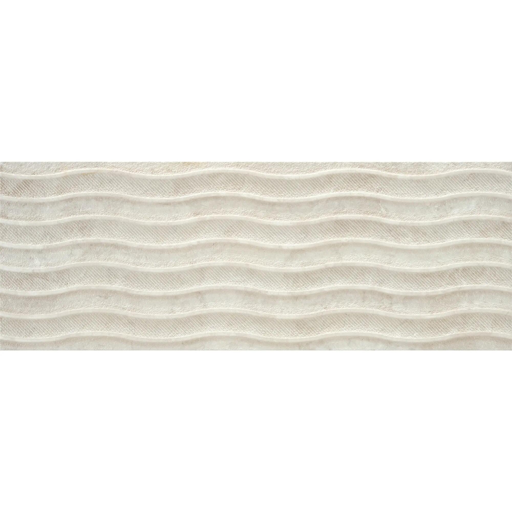Azulejo cerámico sensory efecto mármol beige 33.3x90 cm