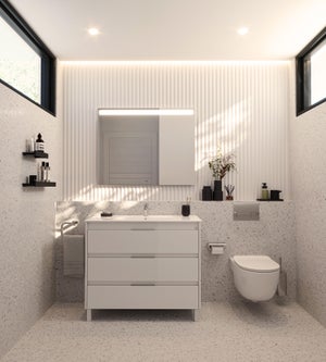 Espejo baño bluetooth con LED 140x80cm antivaho + Dimmable + 3 Colores +  Aumento 3X