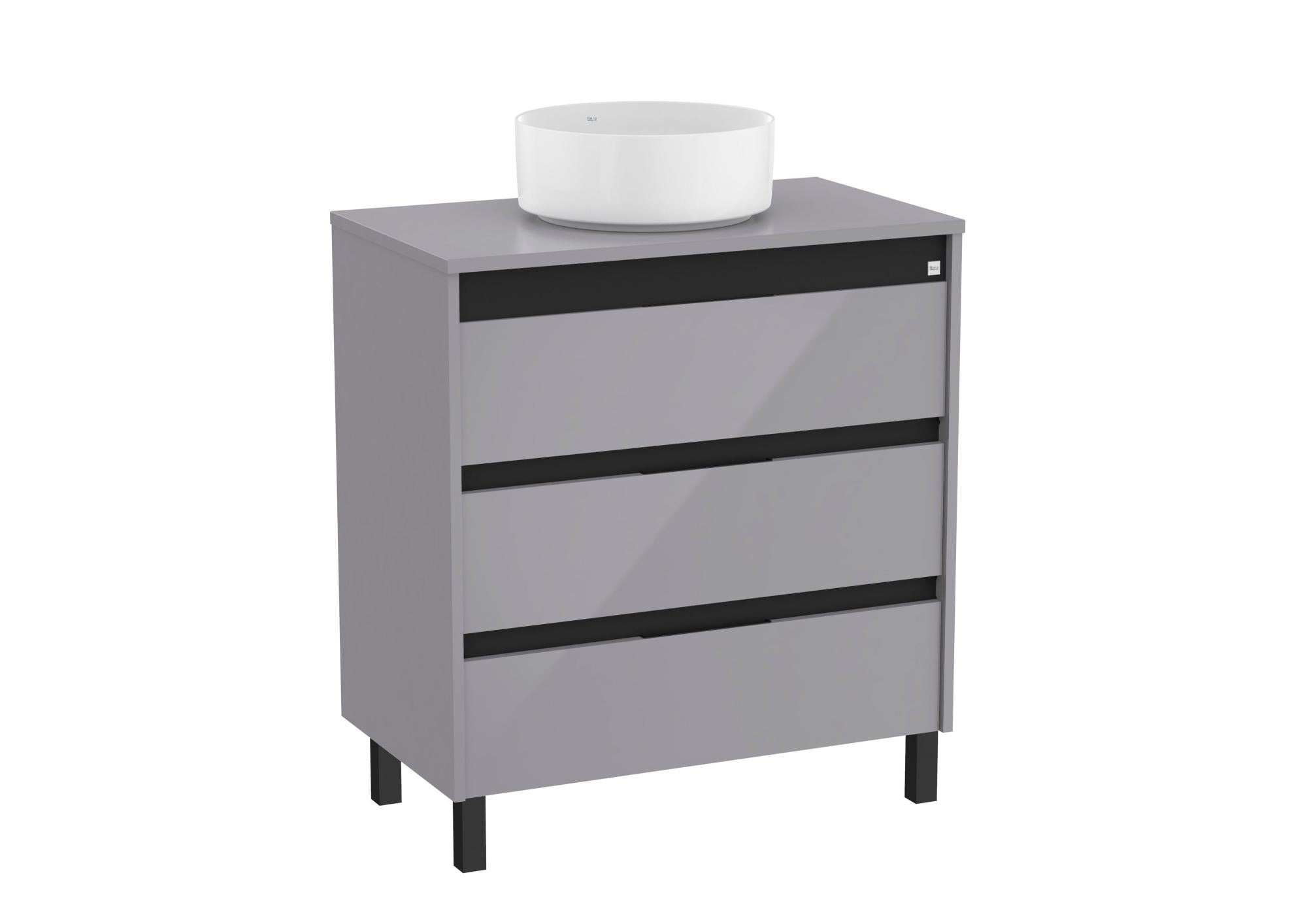 Mueble de baño Alpine ROCA gris 80 x 46 cm | Leroy Merlin
