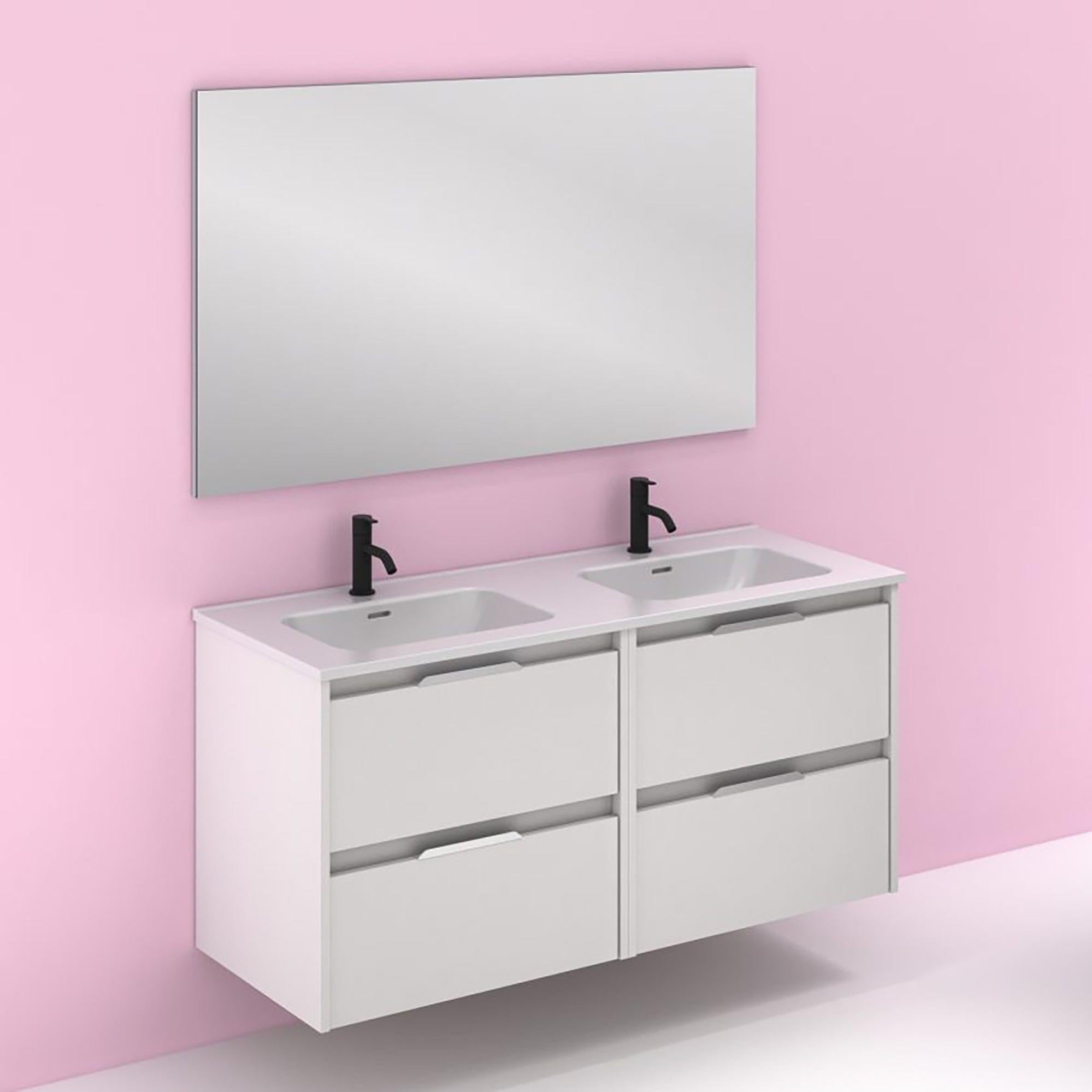 Mueble de baño con lavabo suki blanco 120x45 cm