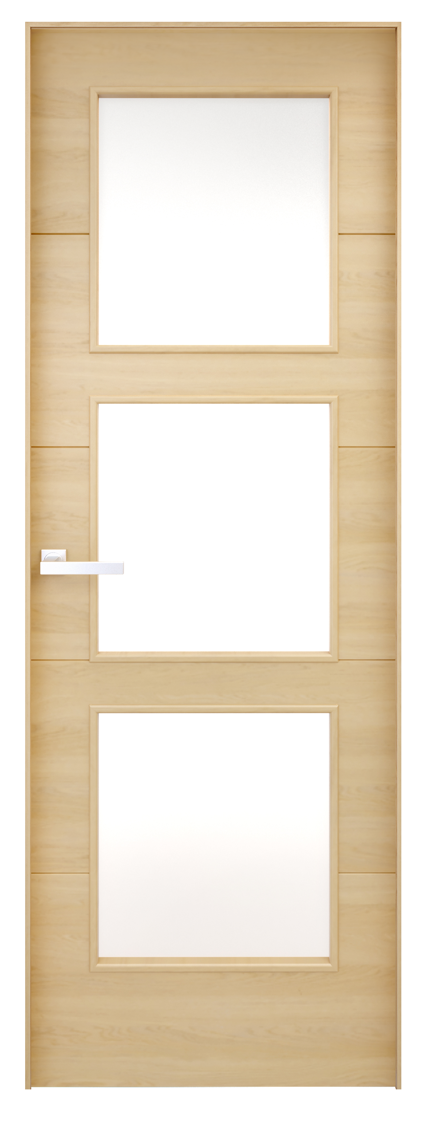 Conjunto de puerta con cristal berna roble miel 62,5 cm derecha + kit de tapetas