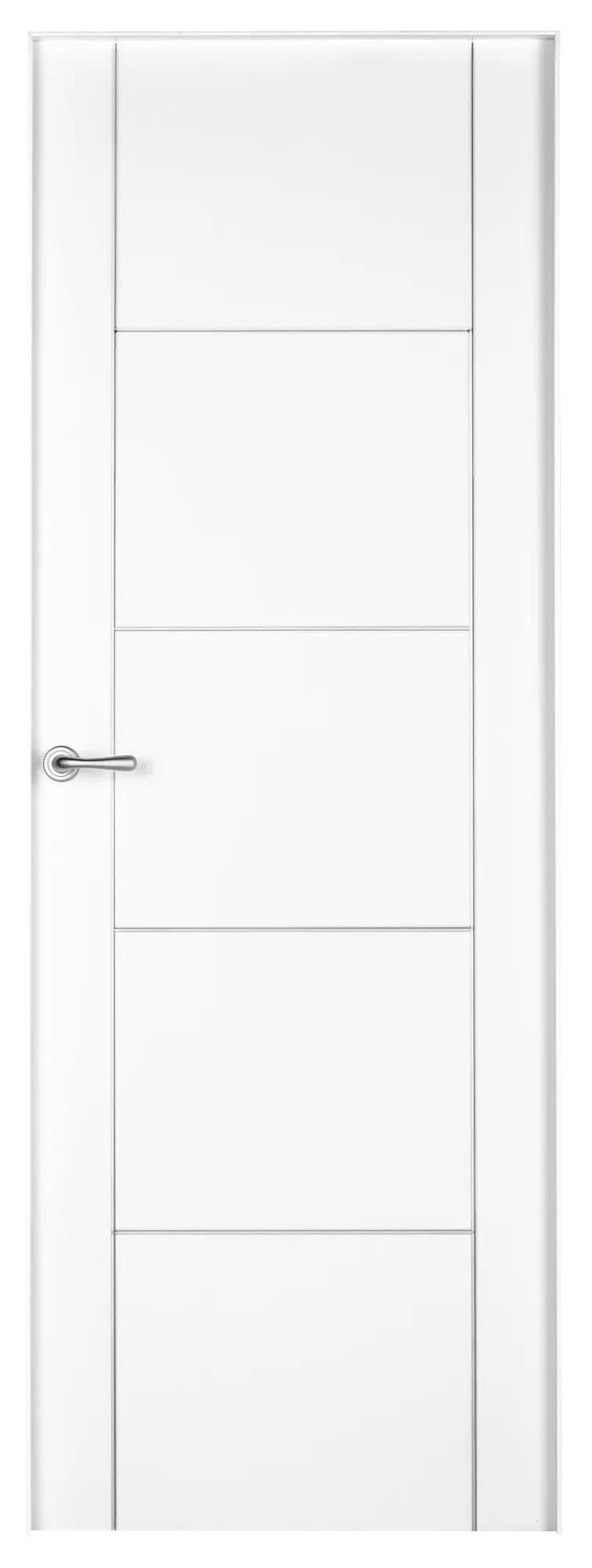 Conjunto de puerta noruega lacada blanco 62,5 cm derecha + kit de tapetas