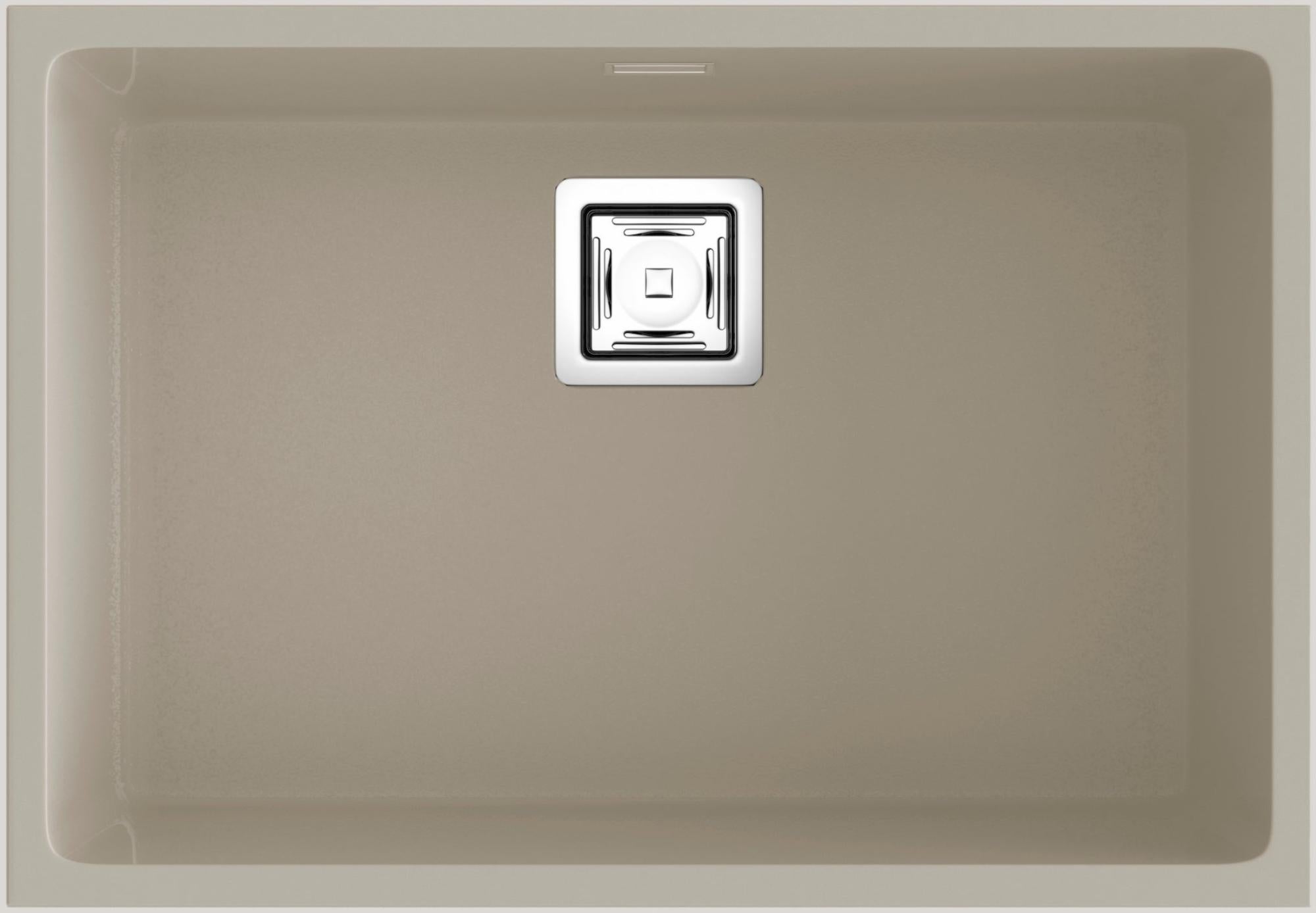 Fregadero 1 seno rectangular poalgi zie hekla pumice beige 65x45 cm