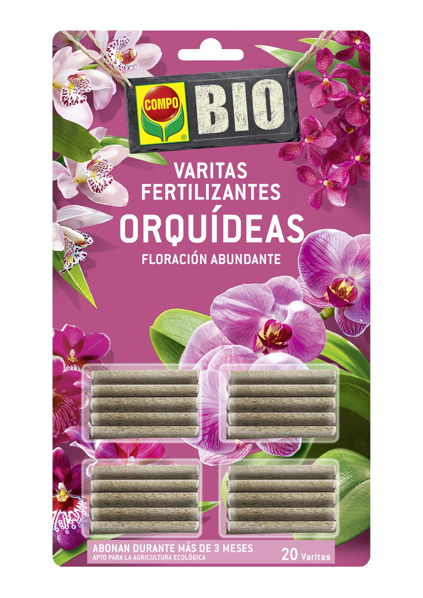Abono en varitas COMPO BIO para orquĂdeas 20 unidades | Leroy Merlin