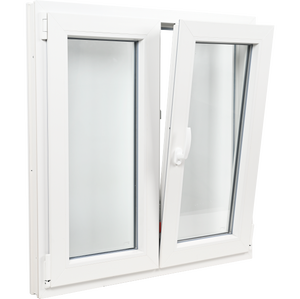 Ventanas de PVC oscilobatiente con cristales dobles, persiana y acabado en  blanco. #ventana #PVC #cristal