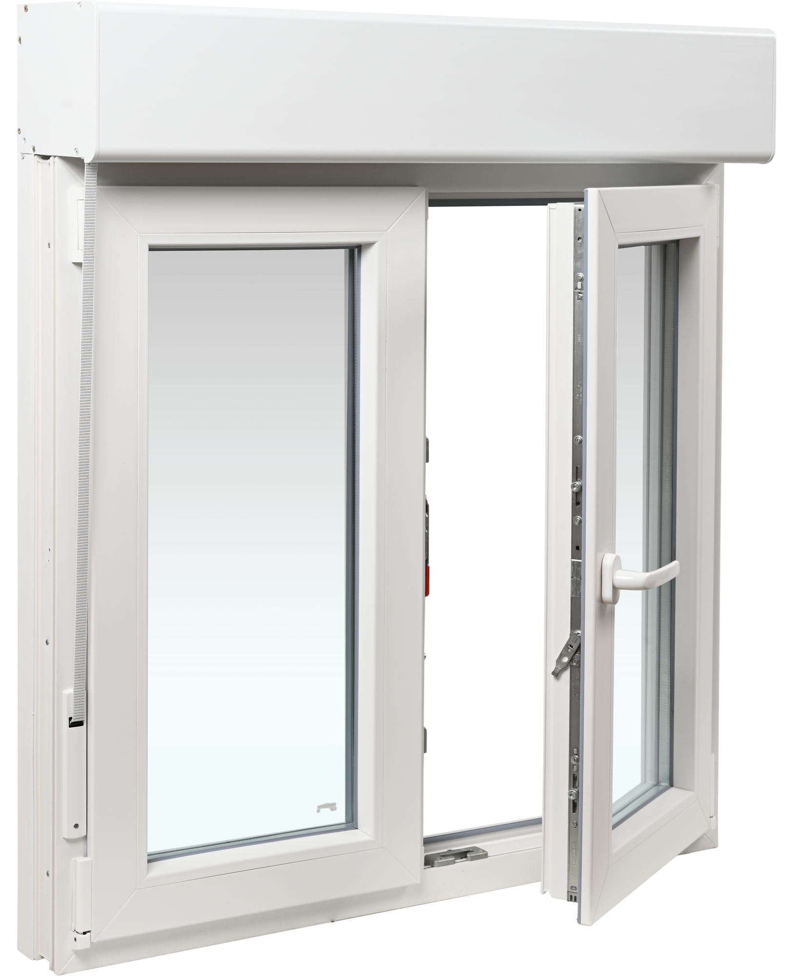 Ventana pvc artens blanca oscilobatiente con persiana de 120x139 cm de la marca ARTENS