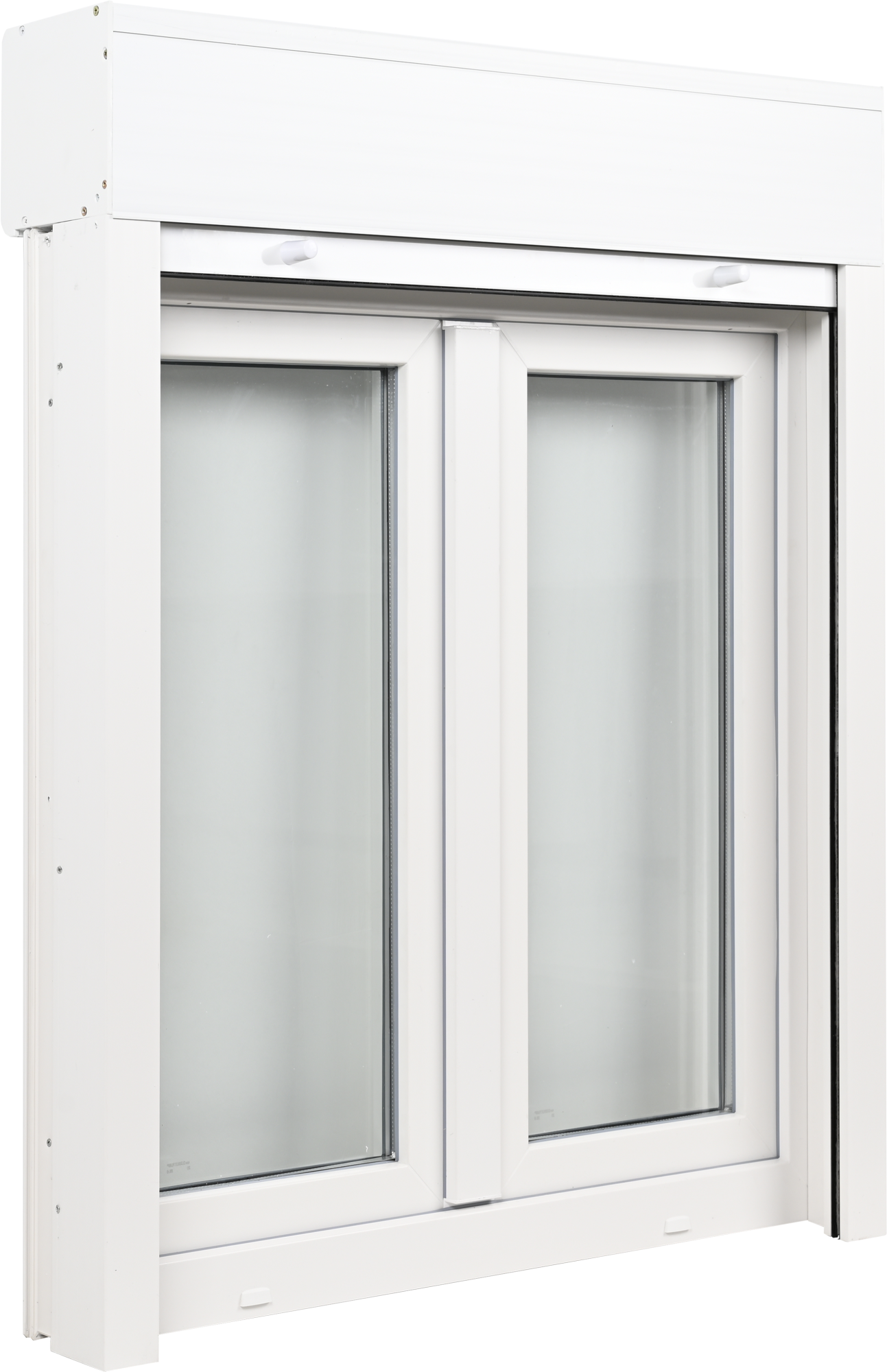 Ventana pvc artens blanca oscilobatiente con persiana y guía de 100x129 cm de la marca ARTENS