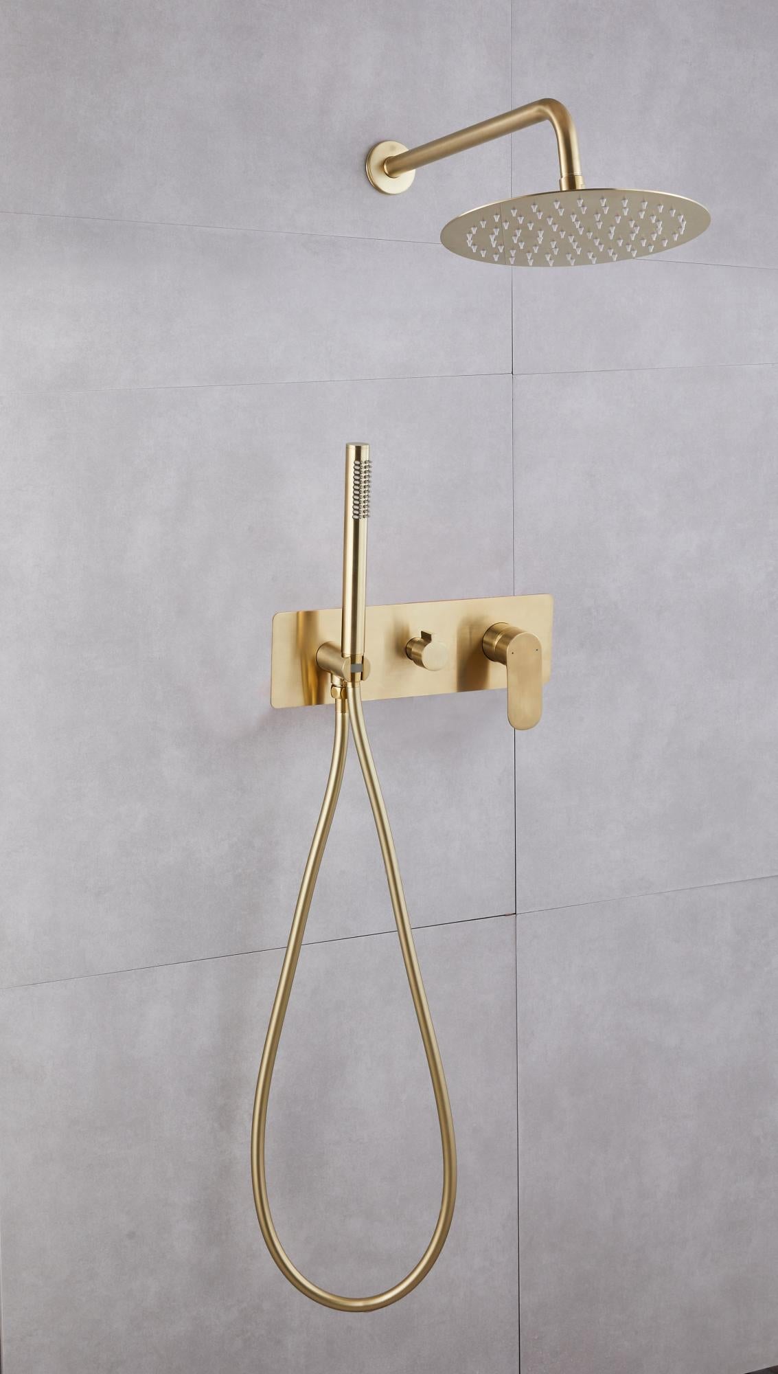 Conjunto de ducha empotrado monomando edouard rousseau amarillo / dorado de la marca EDOUARD ROUSSEAU