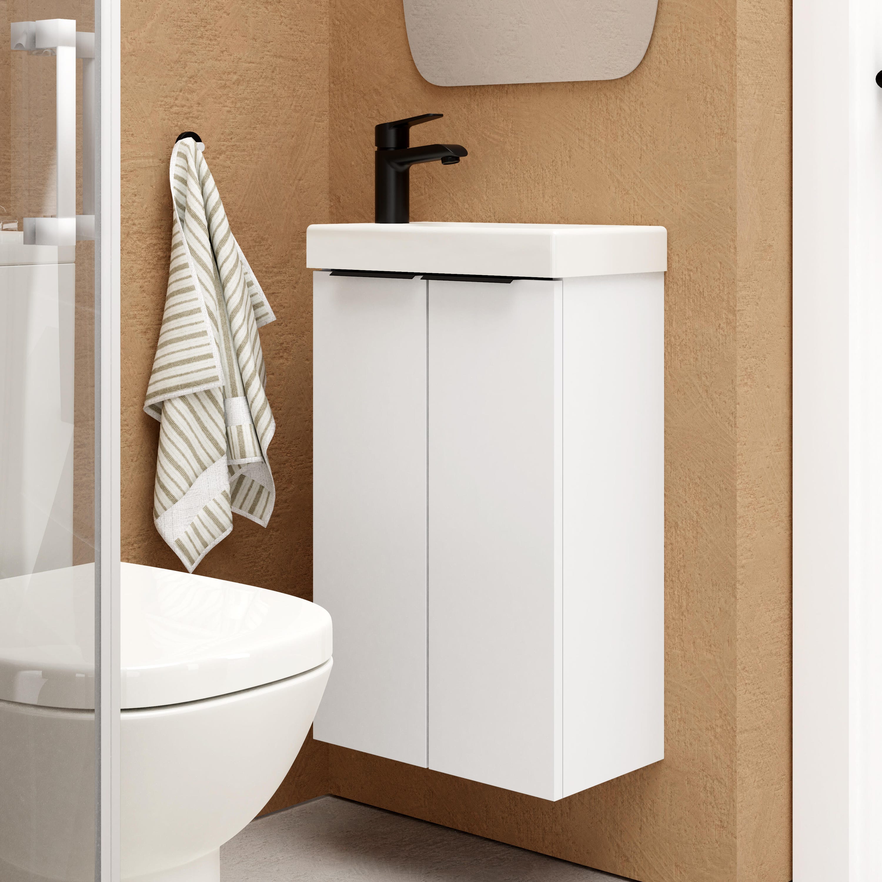 Mueble de baño con lavabo Espacio Xs blanco 40x22 cm