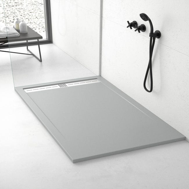 Ideal Standard i.Life - Plato de ducha 120x80 cm, Anti-Slip, gris
