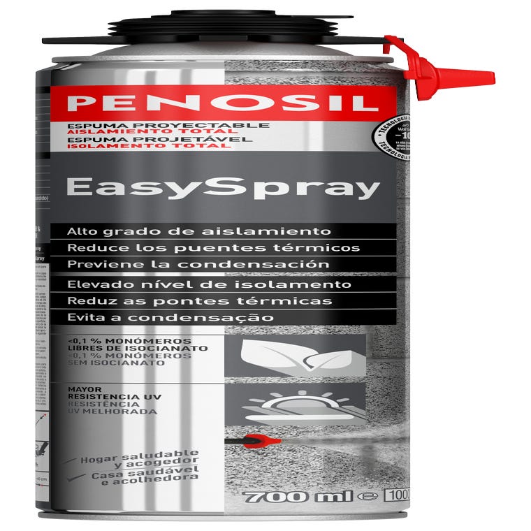 Pack de 4 espumas de poliuretano proyectable PENOSIL 700ml