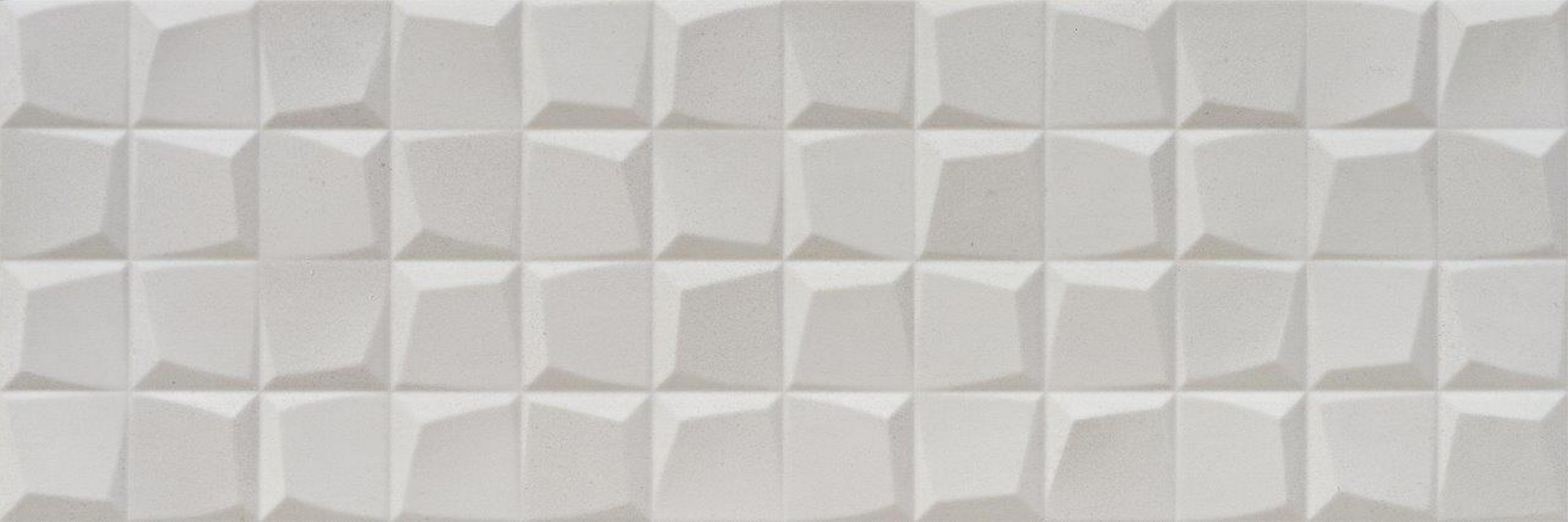 Azulejo manchester efecto relieve, cemento, mosaico blanco 30x90 cm