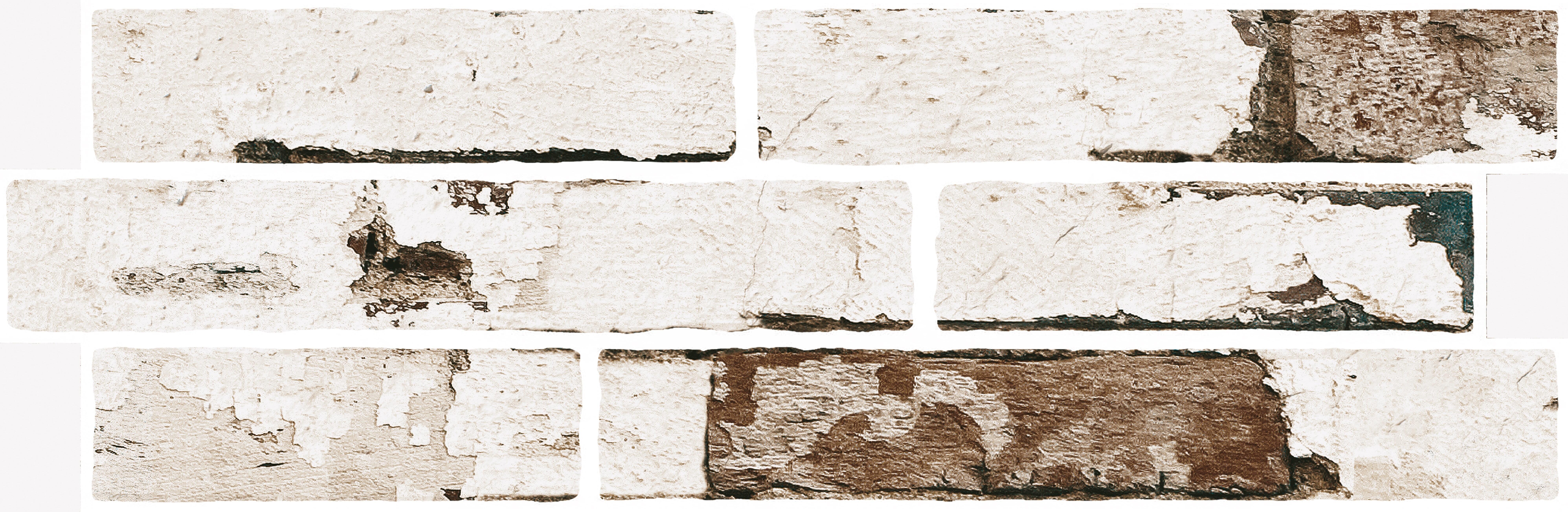 Azulejo brickson efecto piedra blanco 17x52 cm artens
