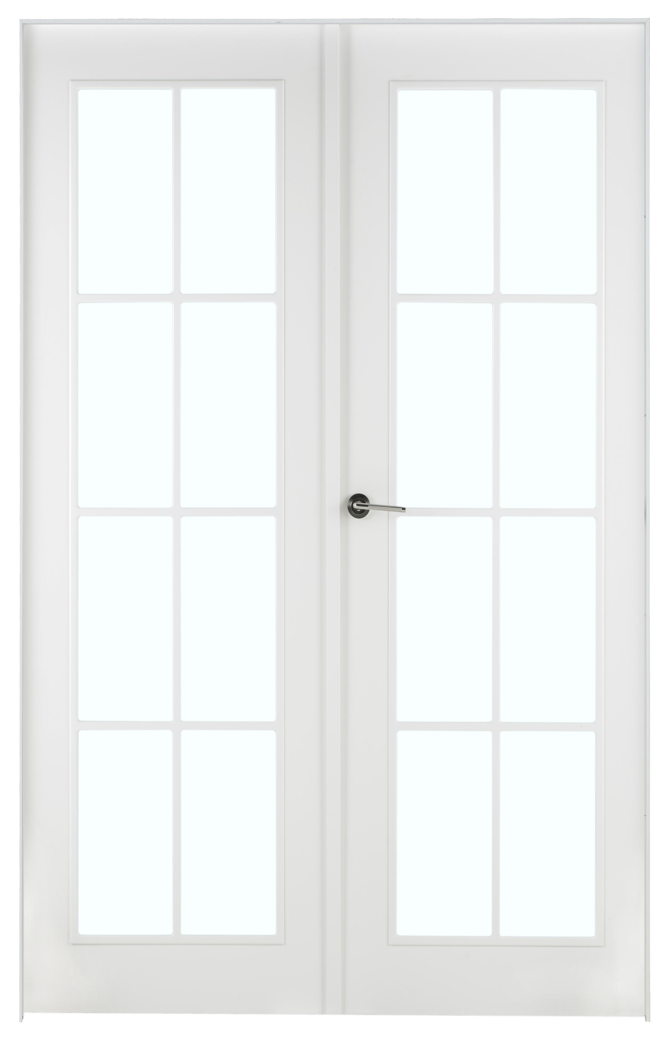 Conjunto puerta doble cristal marsella blanca de 145 cm (72+72) dcha + tapetas de la marca Sin marca