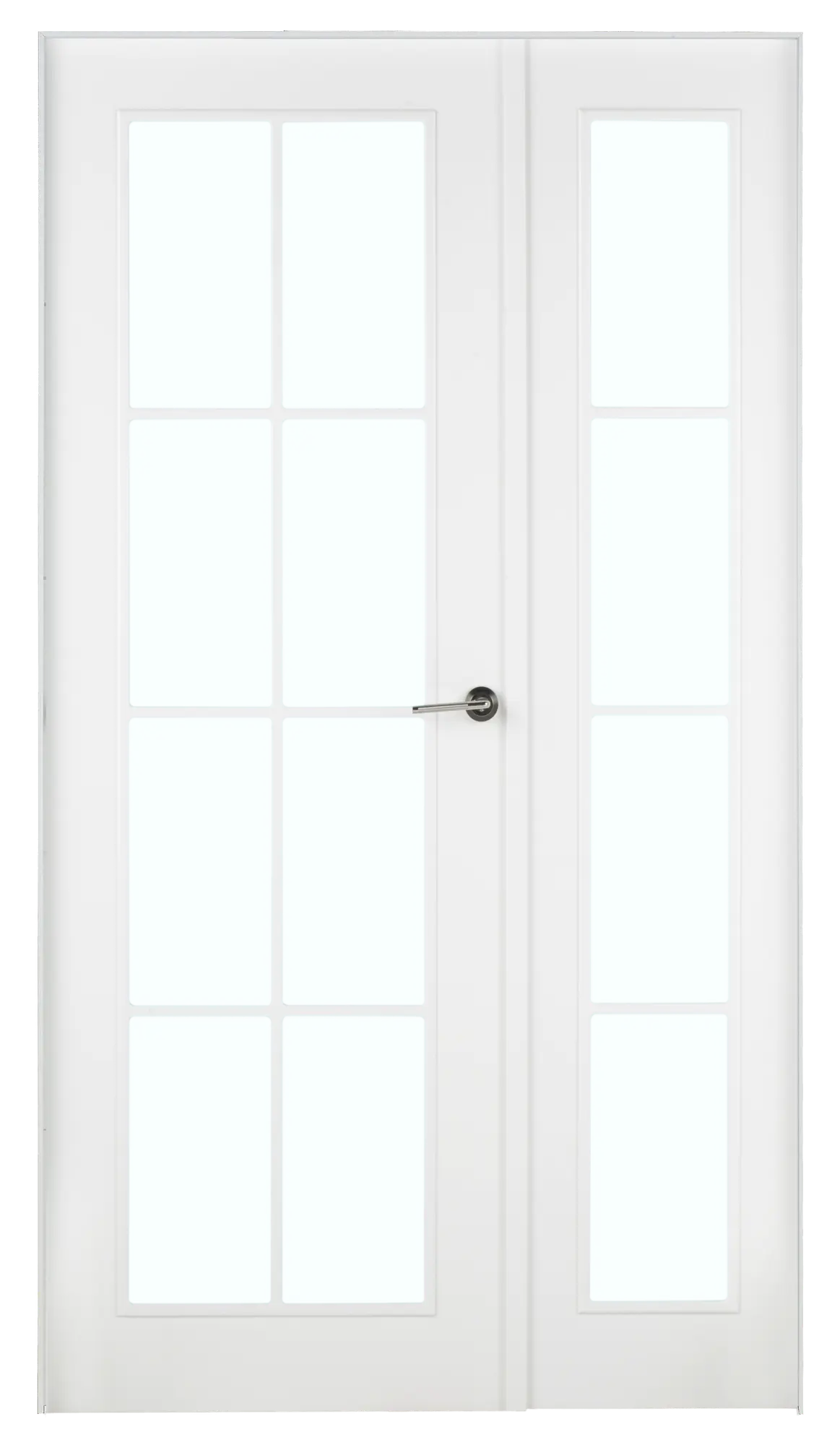 Conjunto puerta doble cristal marsella blanca de 115 cm (72+42) izda + tapetas