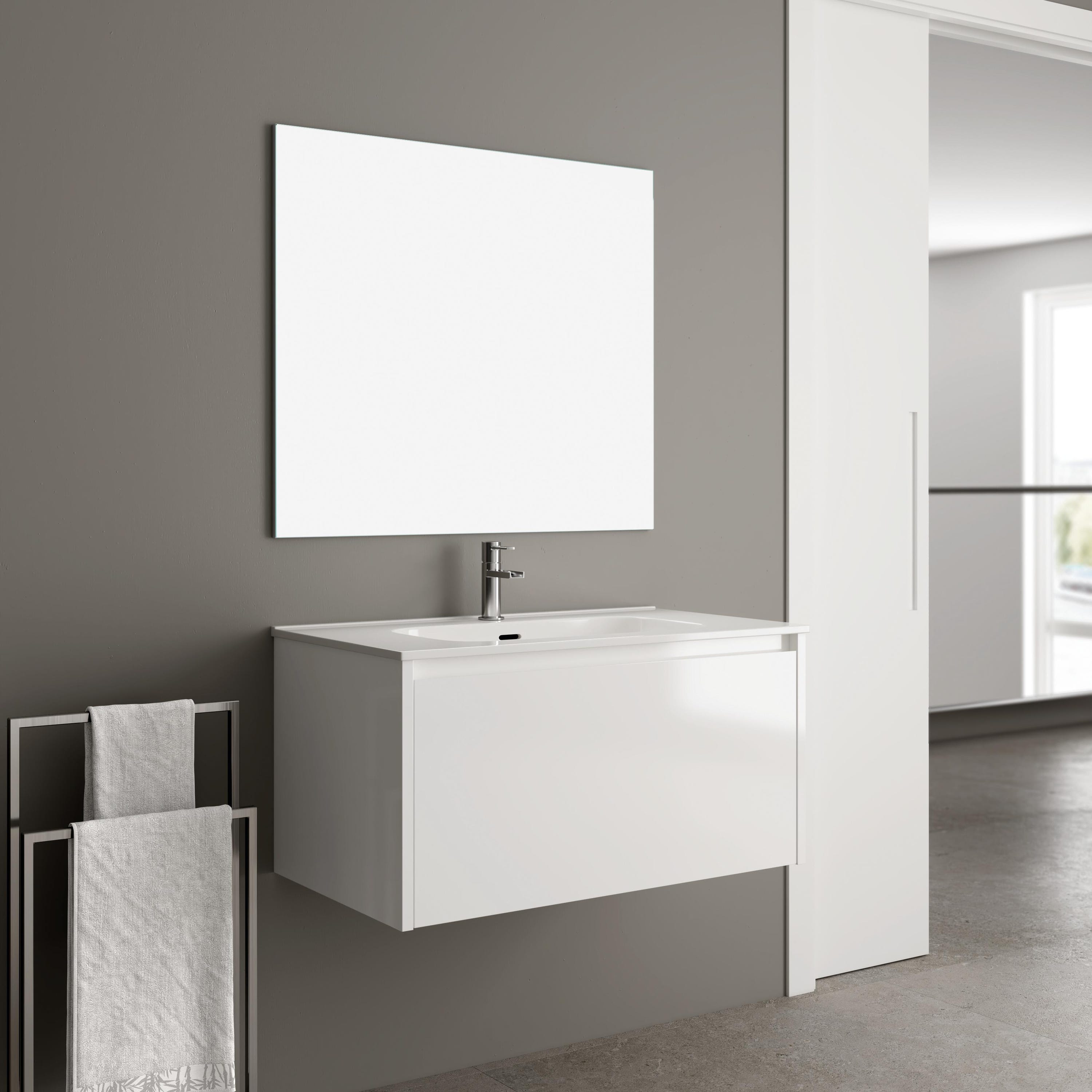 Mueble de baño con lavabo Mia blanco 80x45 cm